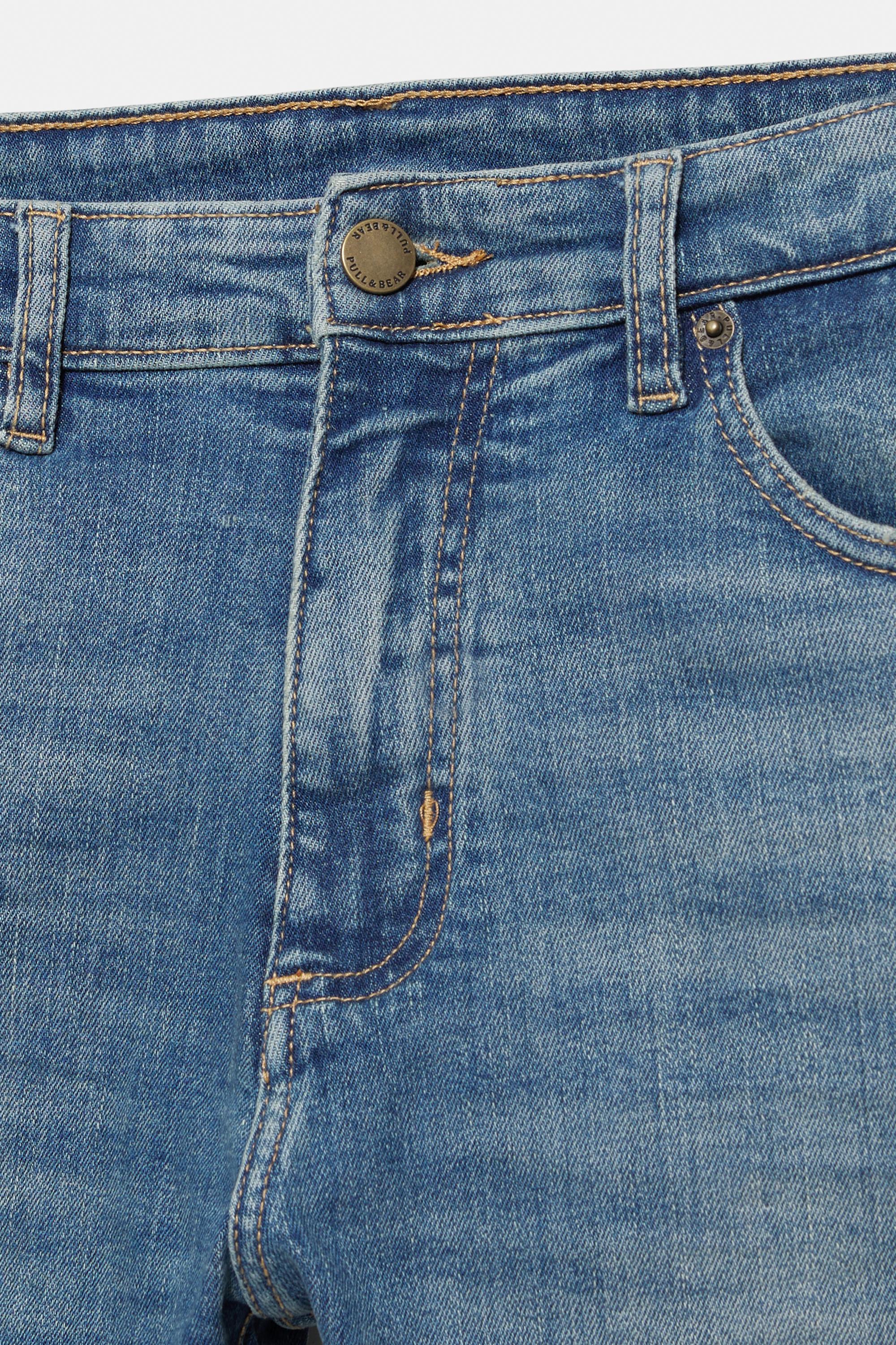 Ripped skinny jeans — Medium blue