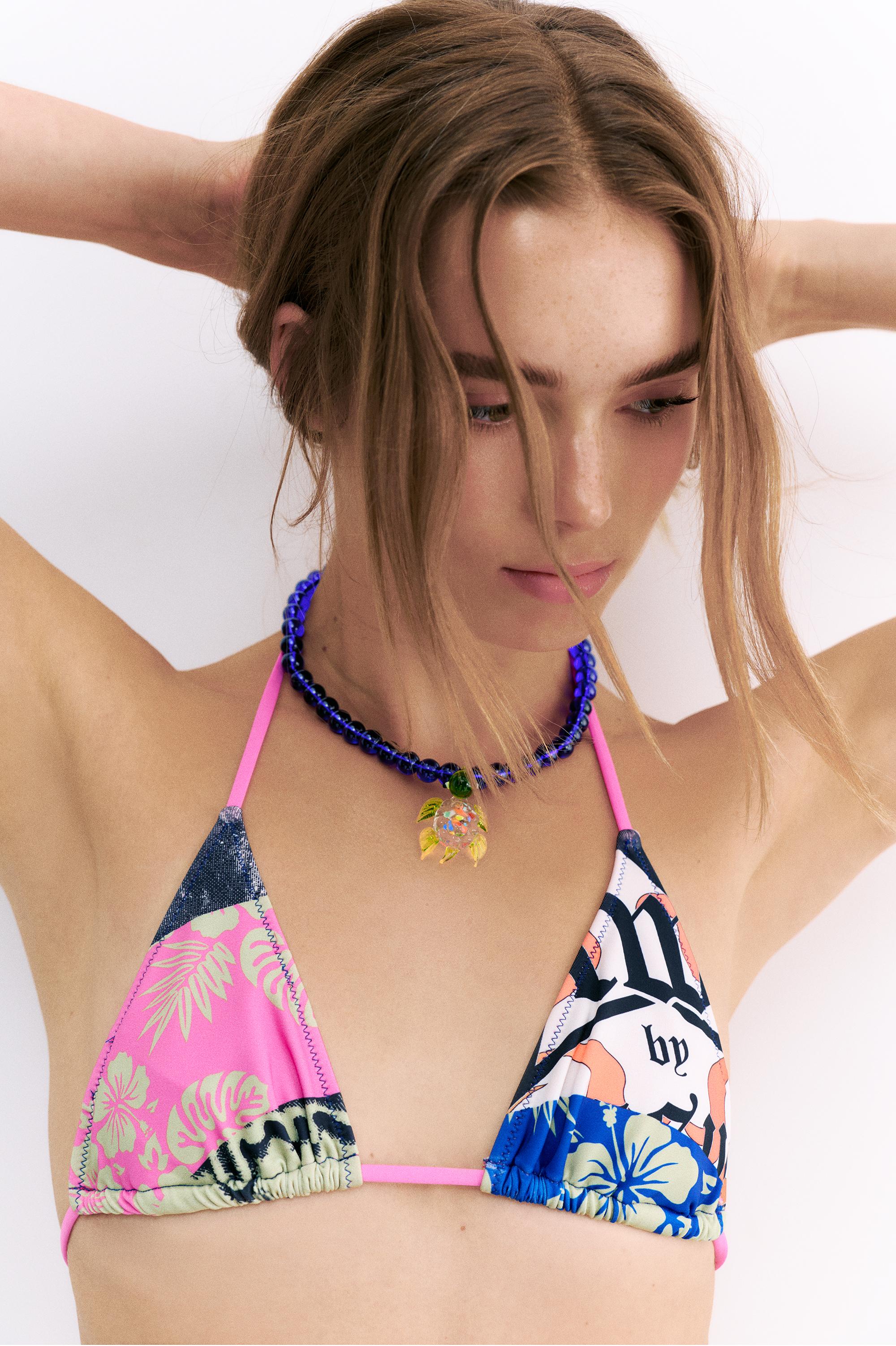 Pleasures x STWD bead necklace — Blue
