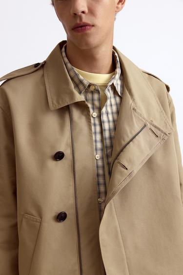 Cropped trench coat — Sand 4