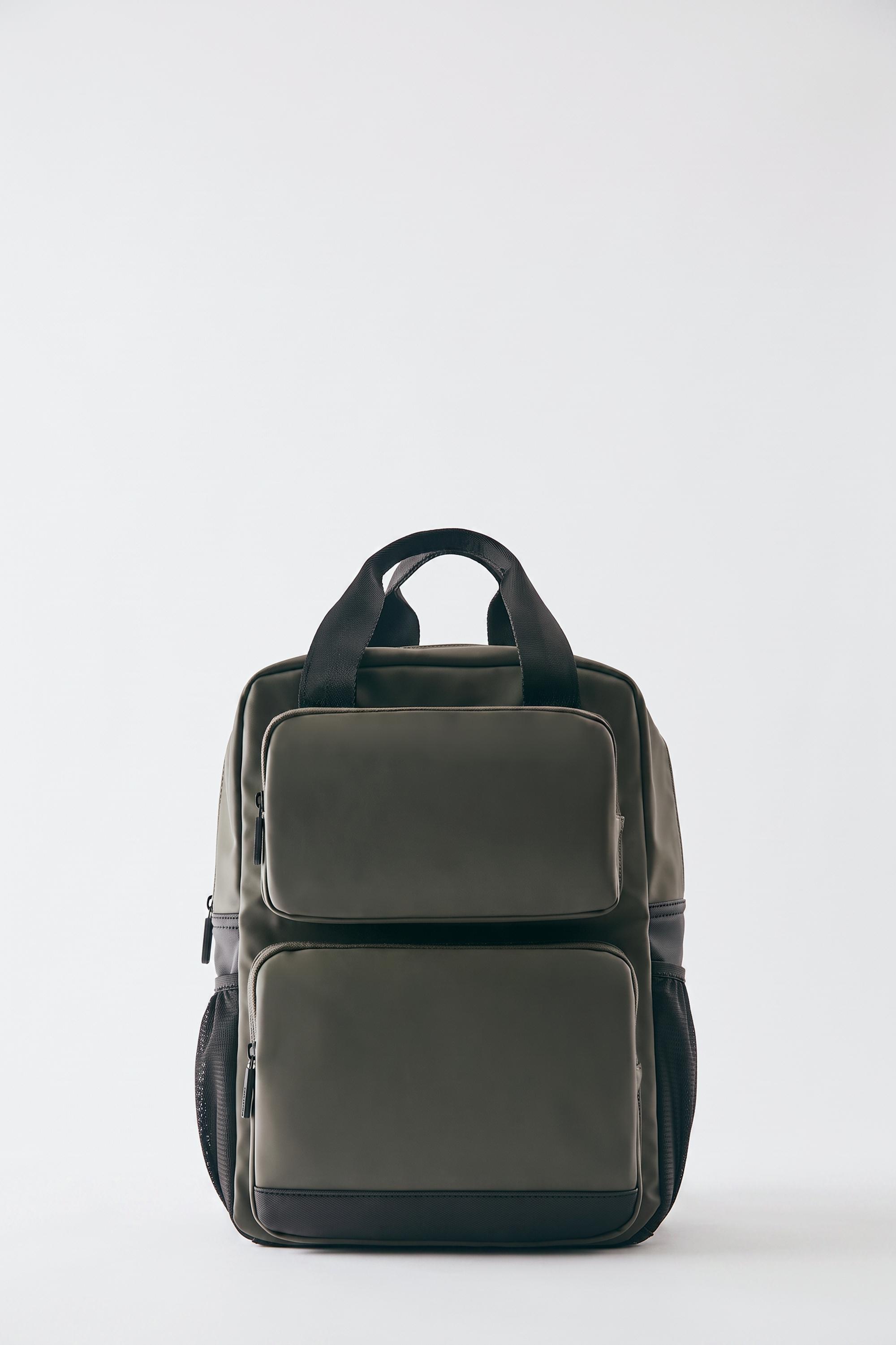 Rubberised backpack — Khaki