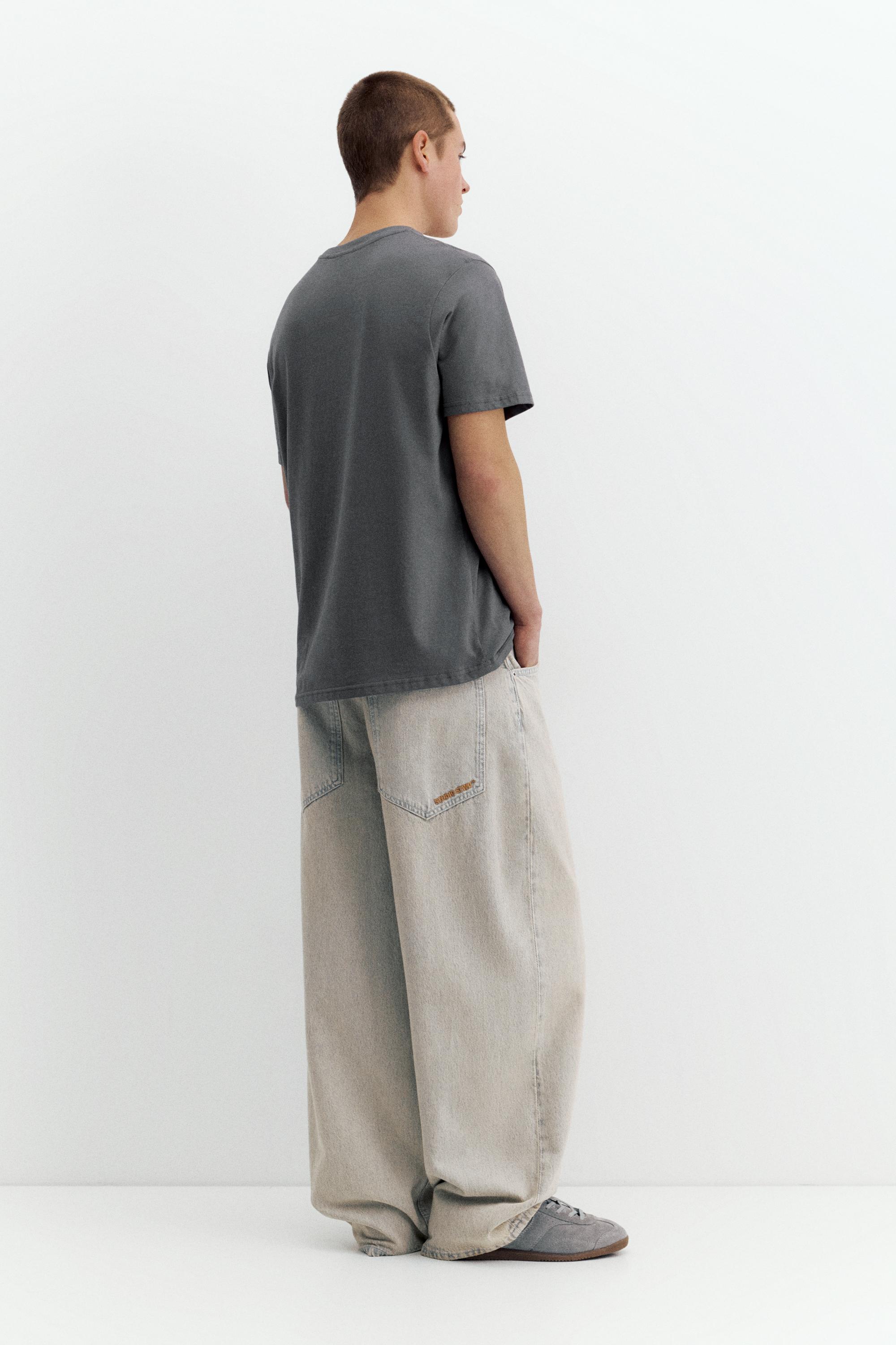 Embroidered logo T-shirt — Grey