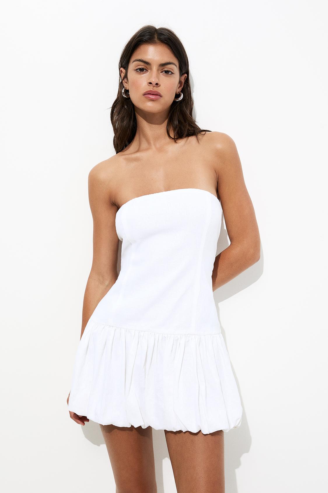 Rebajas Vestido Blanco Corto Pull And Bear PULL&BEAR Vestido De