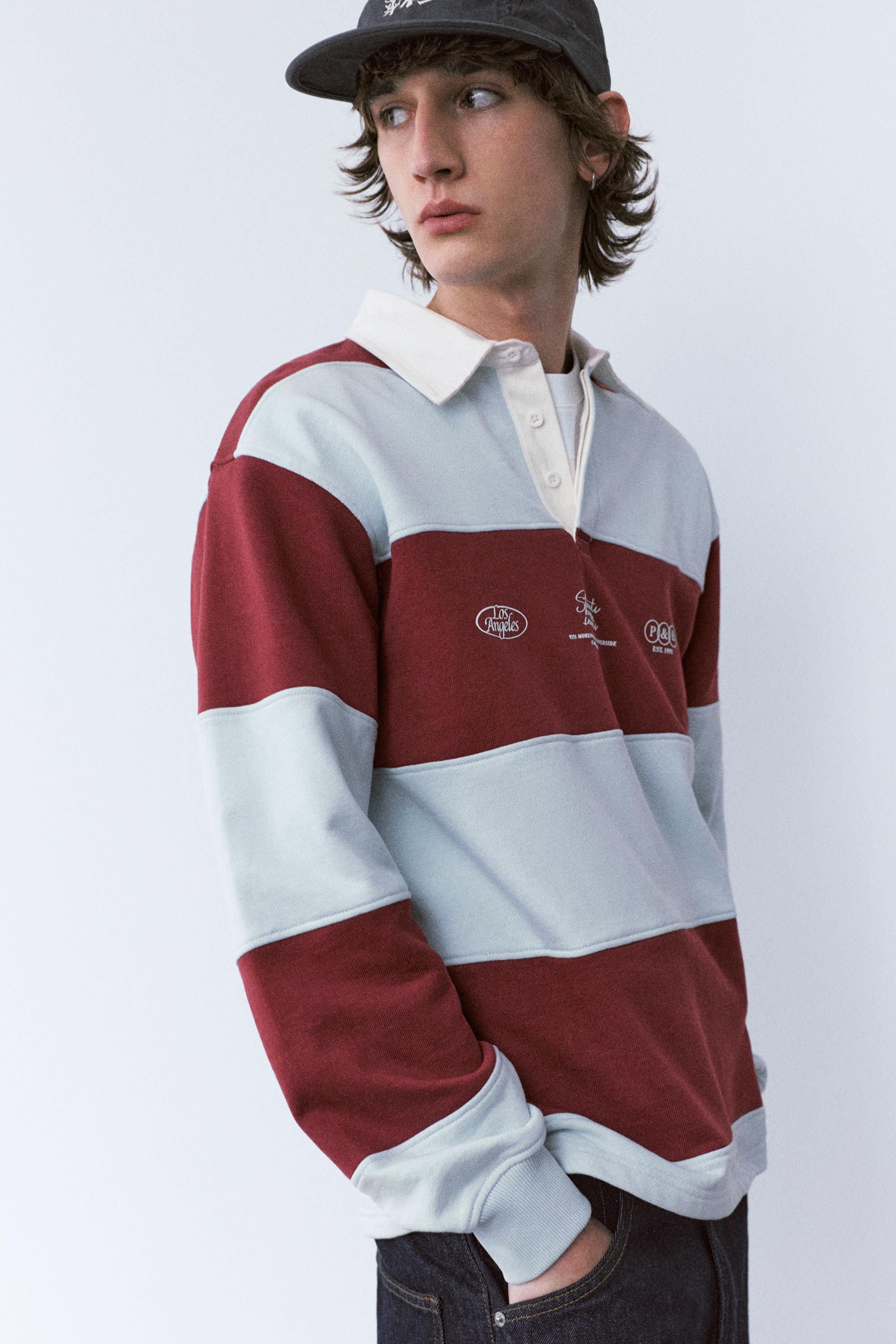 Çizgili uzun kollu polo - Görsel 15