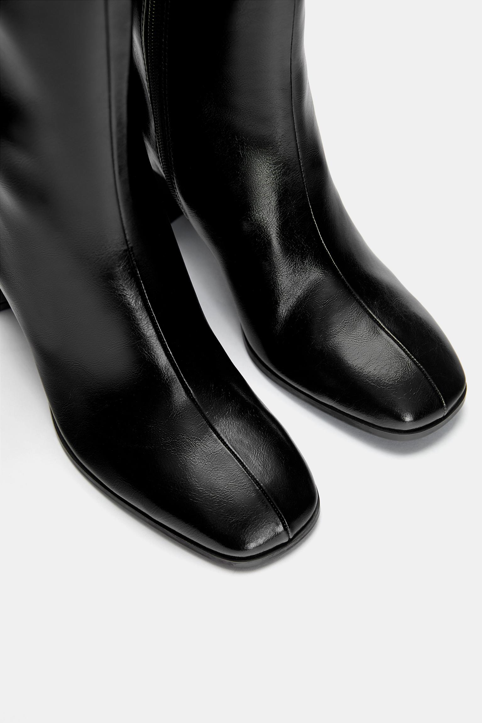High-heel ankle boots — Black
