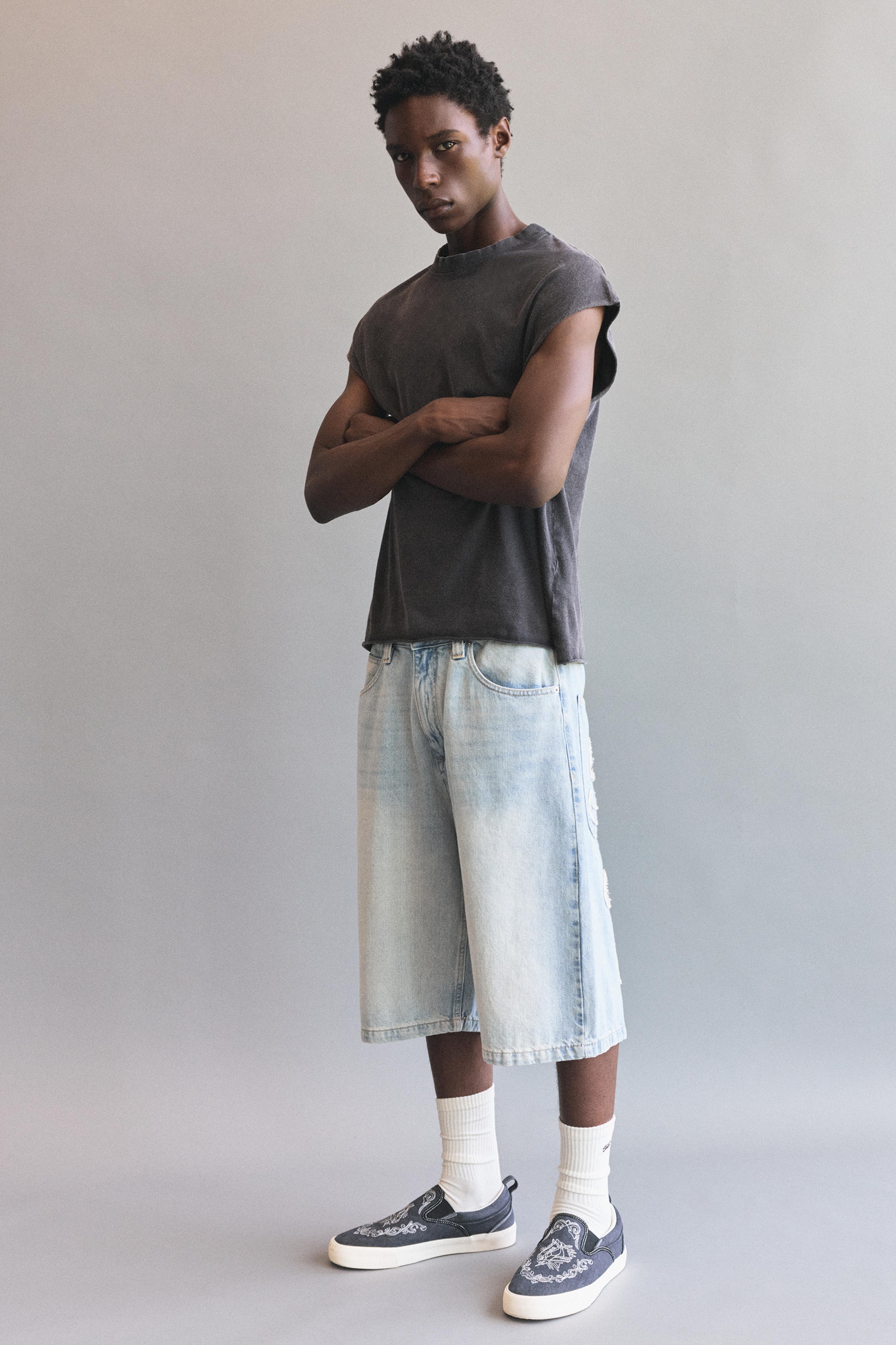 T-Shirt De Alças Com Lavagem Ácida