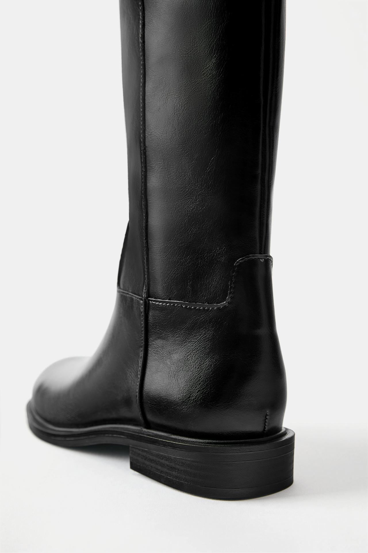 Studded high boots — Black
