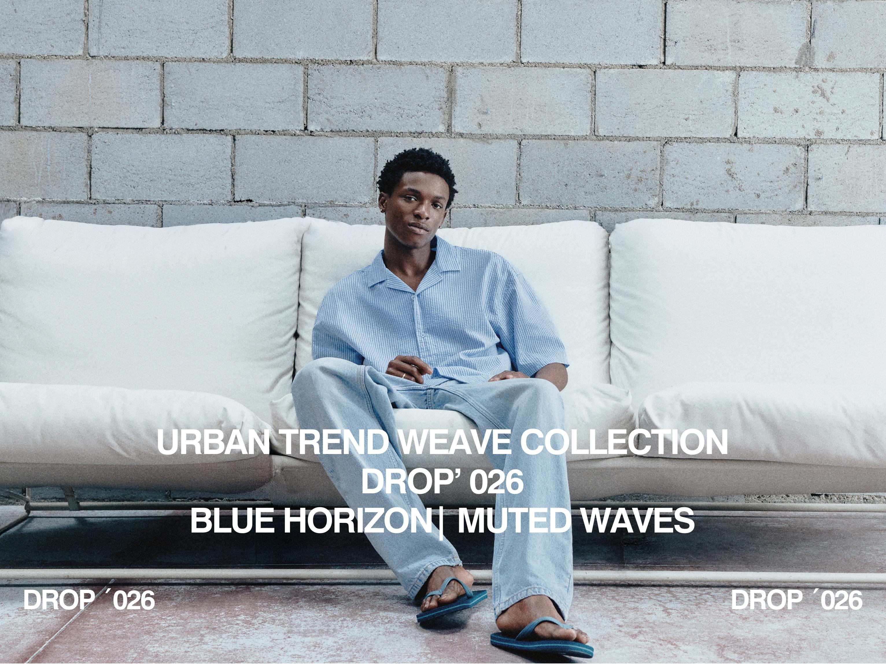 Striped short sleeve shirt — Blue