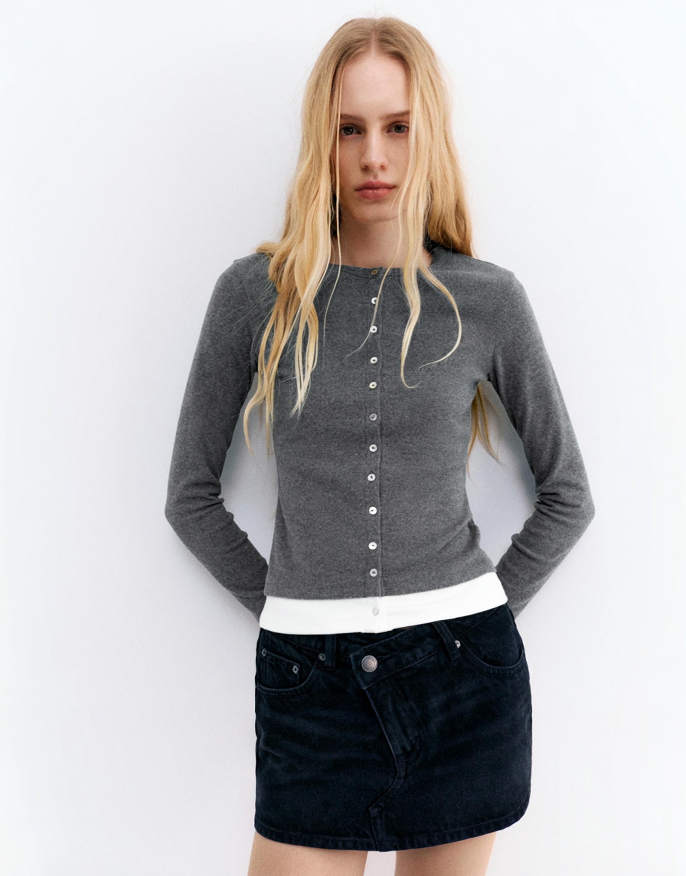 Soft touch düğmeli ceket - Görsel 6