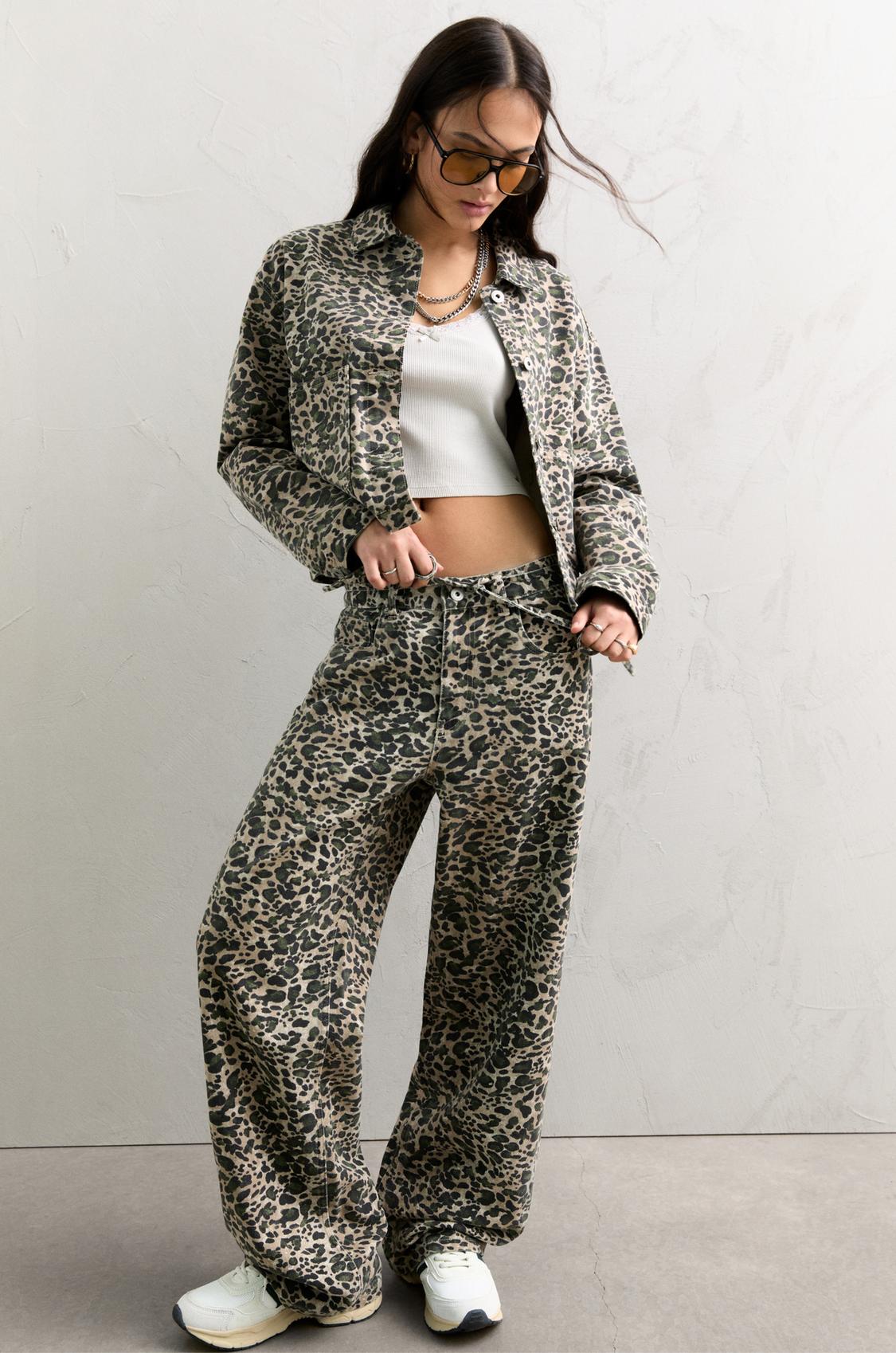 Pantalón Vaquero Pantalon De Leopardo Zara Pantalón Leopardo Mujer