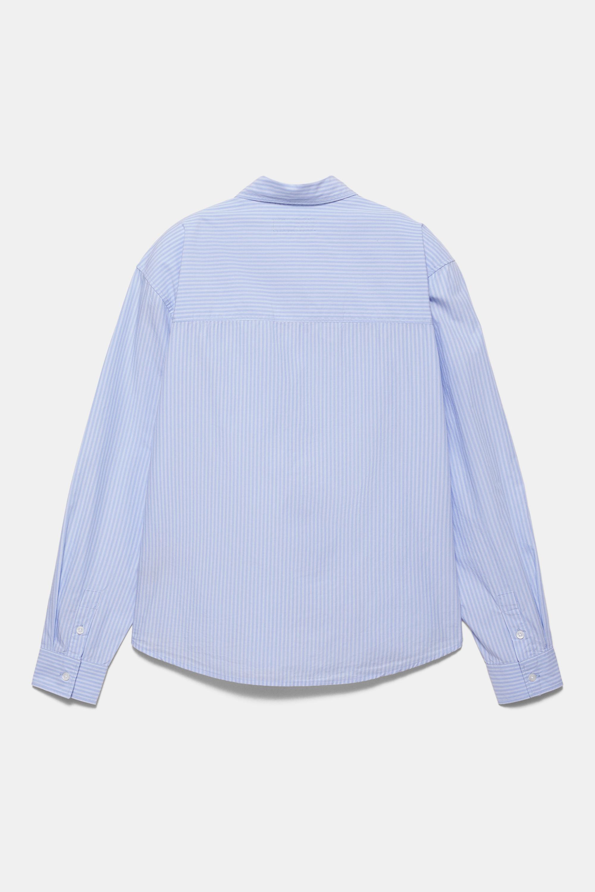 Striped long sleeve shirt — Blue