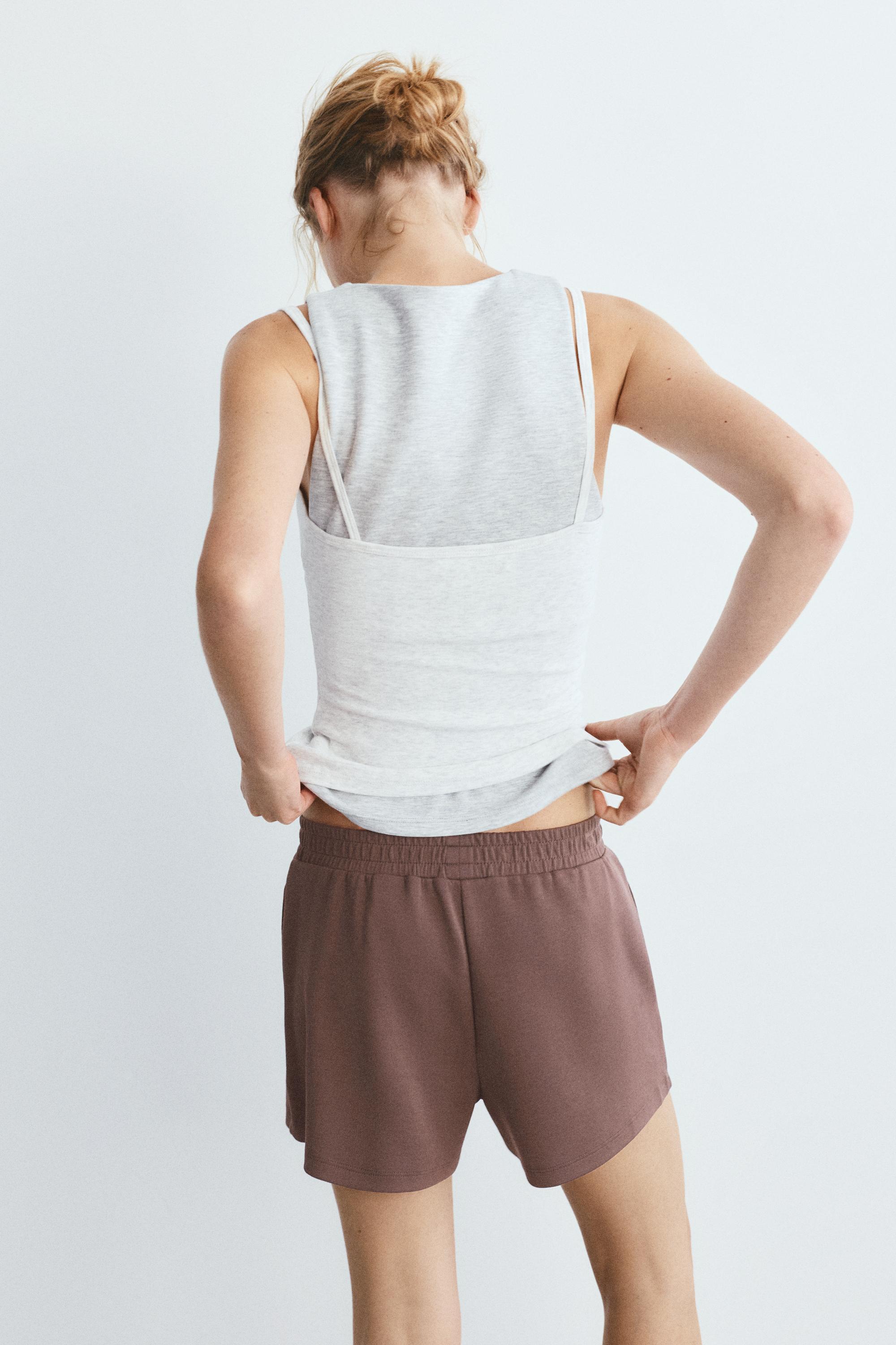 Soft touch sports shorts — Brown