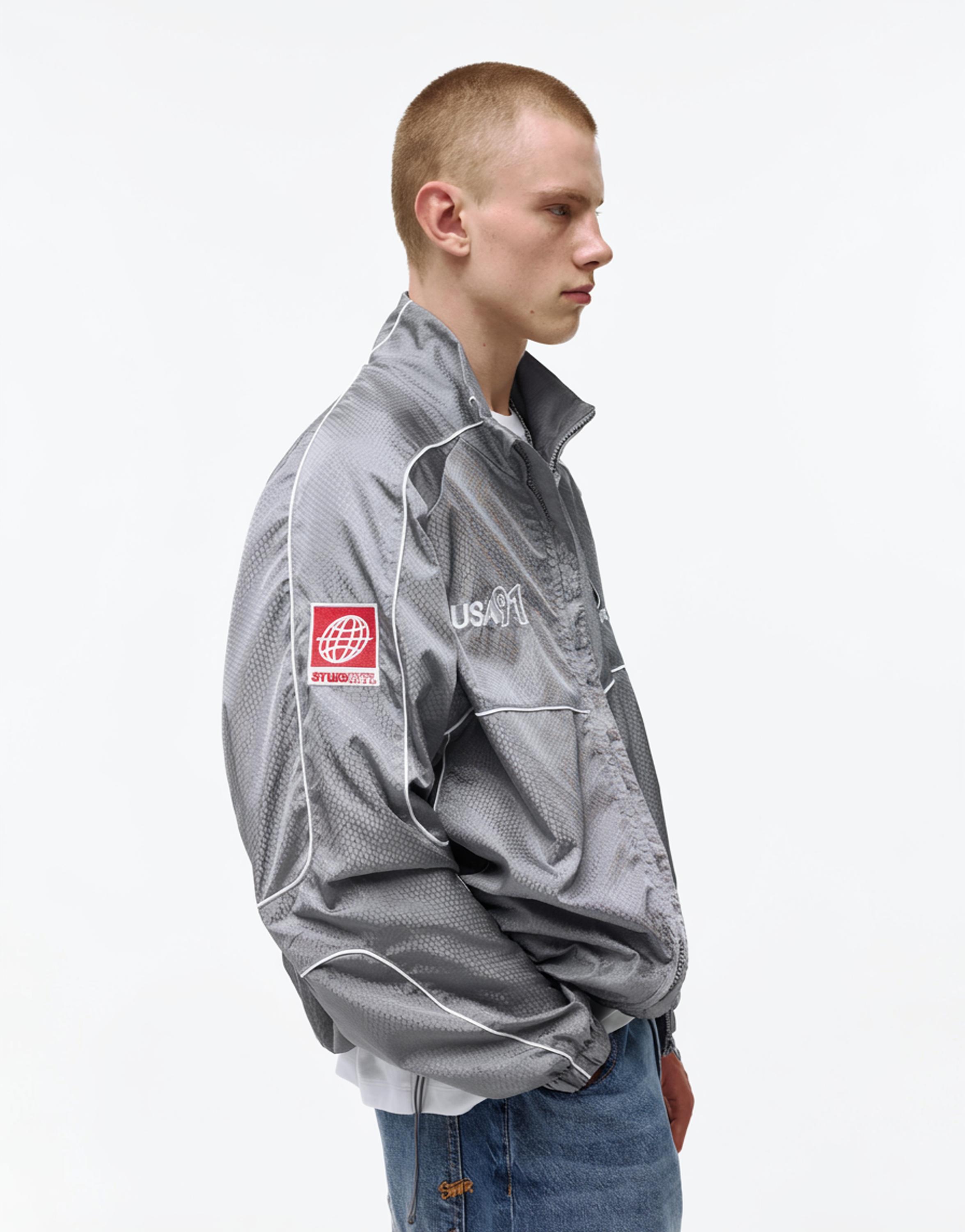 STWD contrast seam jacket — Medium grey