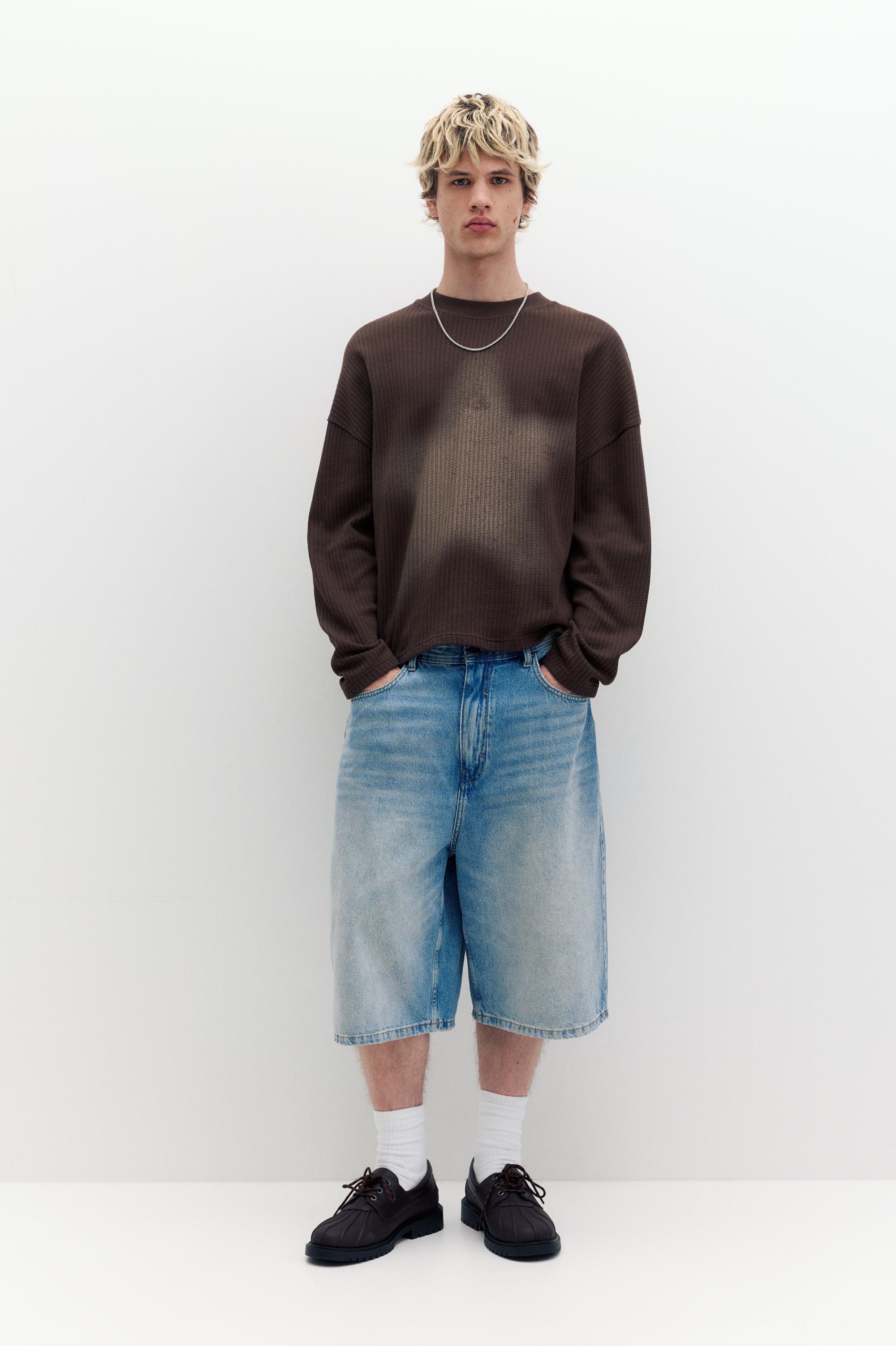 Yıldız baskılı triko tişört - Görsel 20