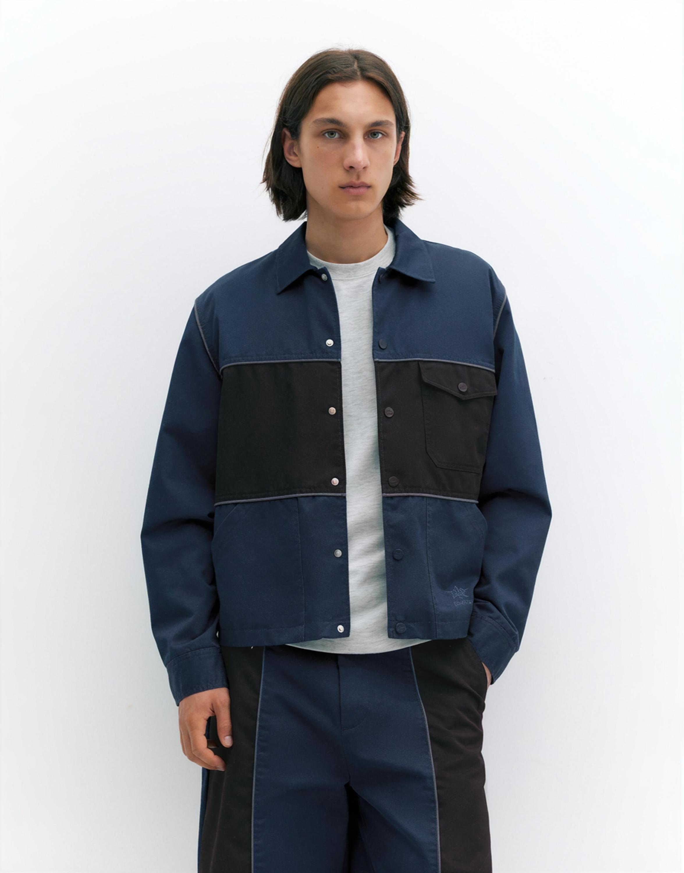Pleasures x STWD panelled jacket — Dark navy