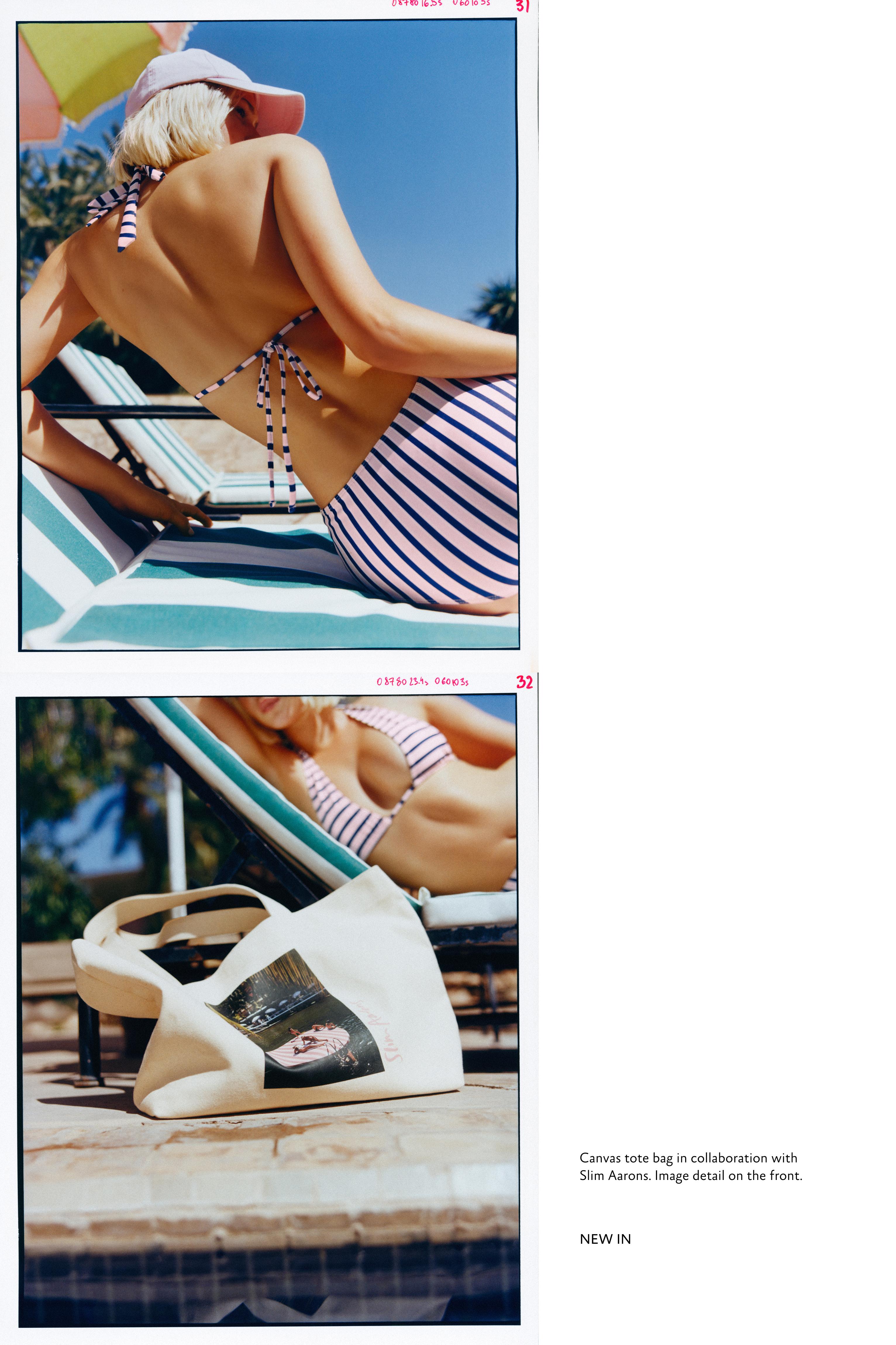 Slim Aarons tote bag — Ecru
