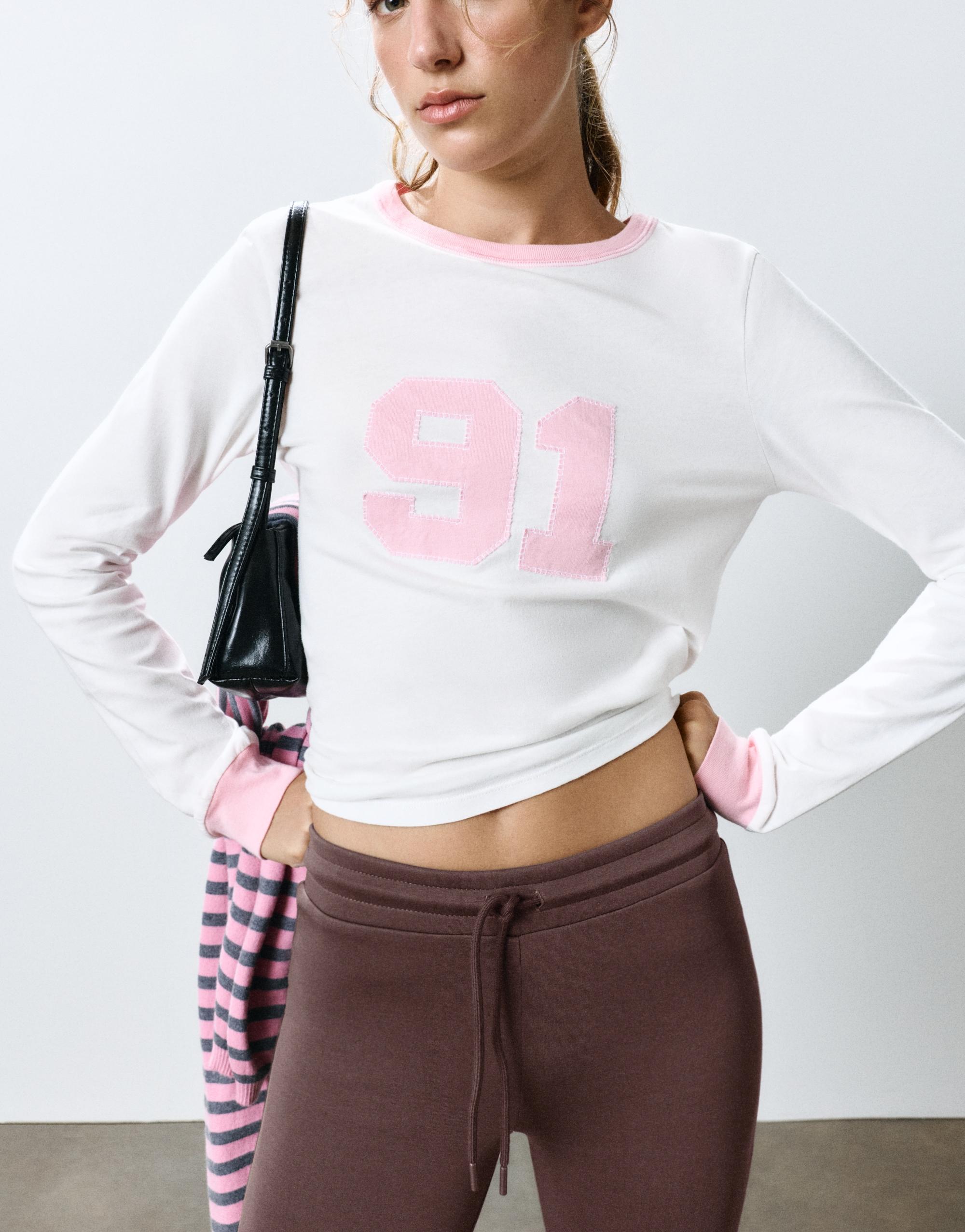 Modal flared trousers — Brown