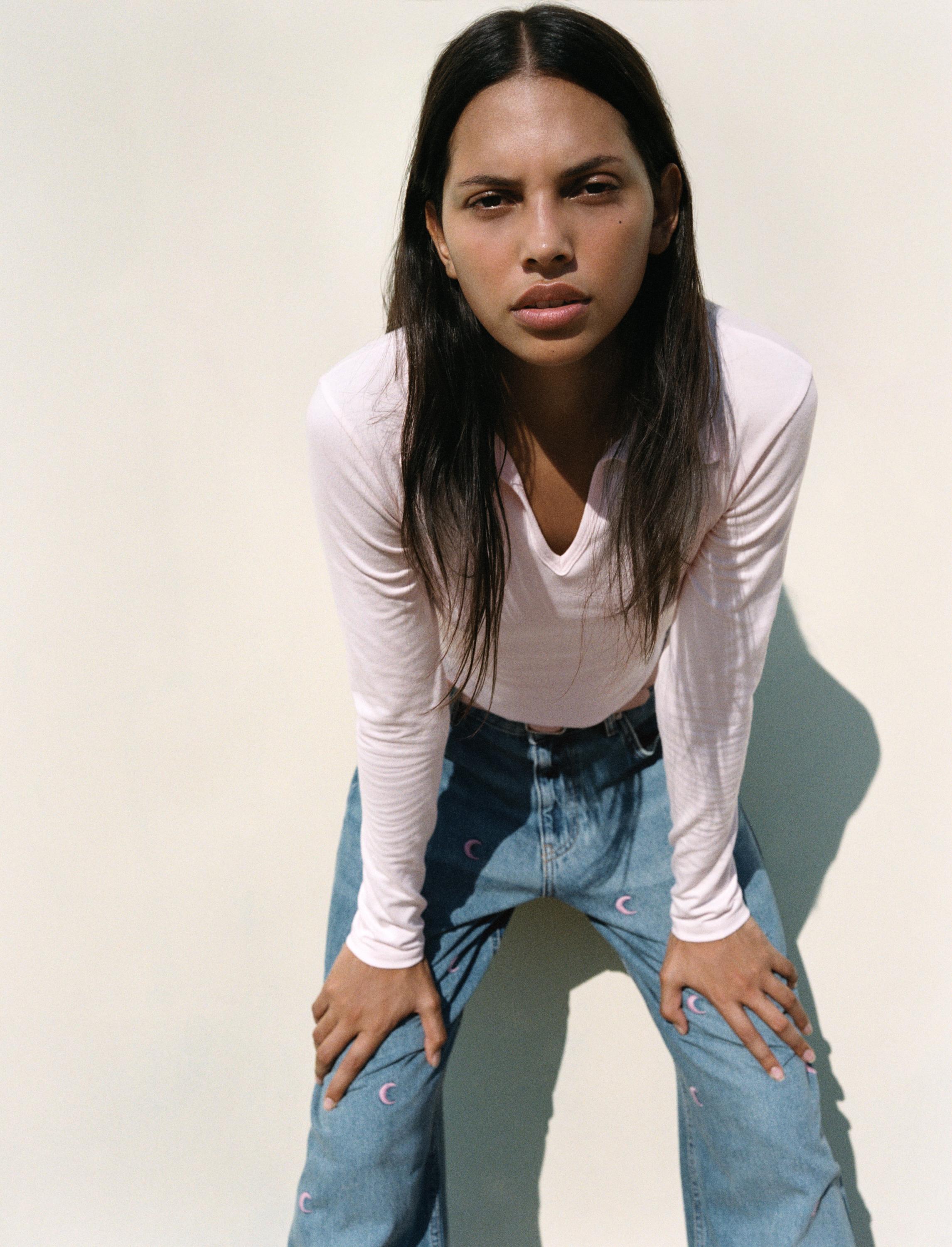 Cropped polo shirt — Rose pink