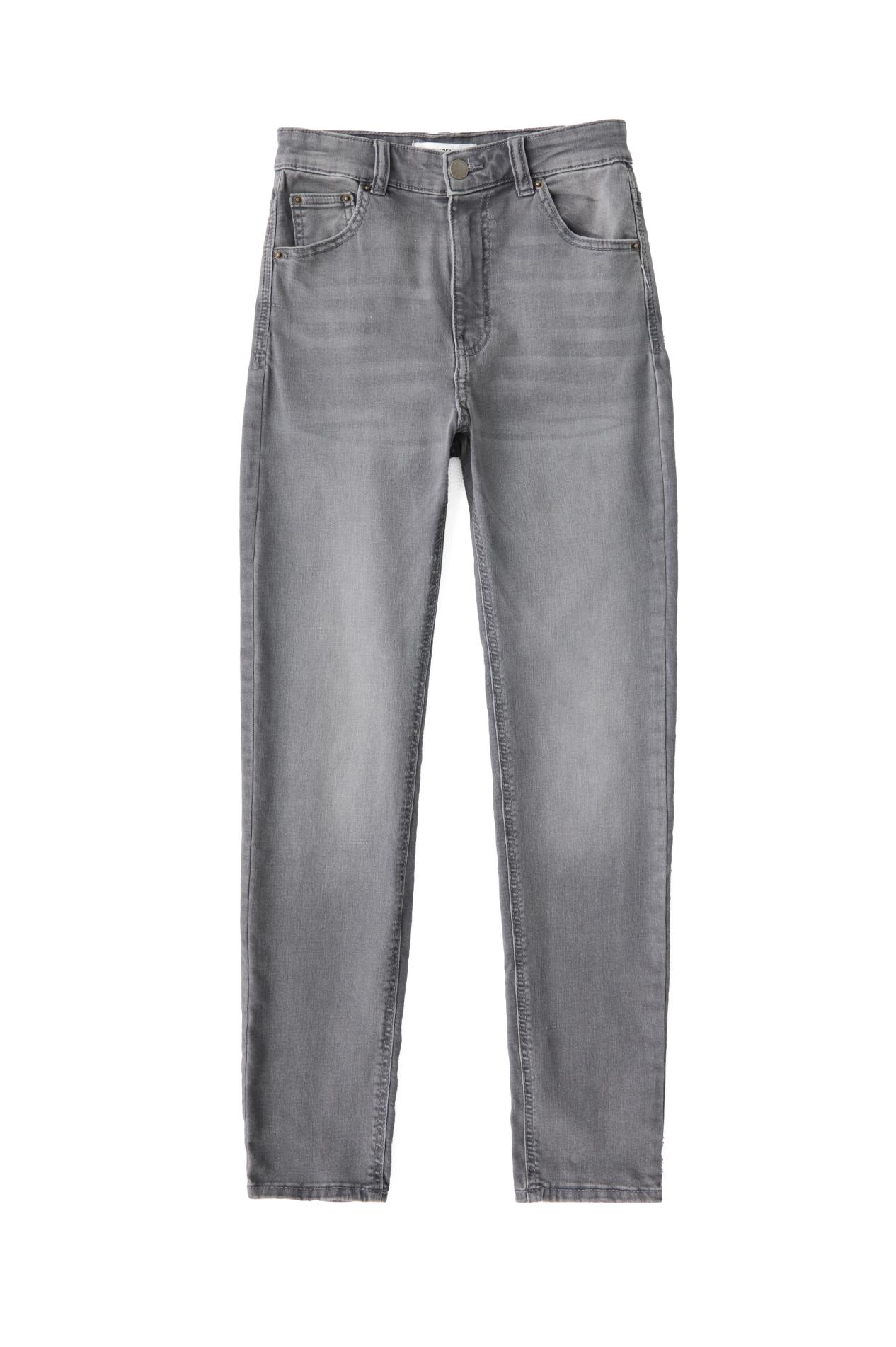 High-waist skinny jeans — Grey