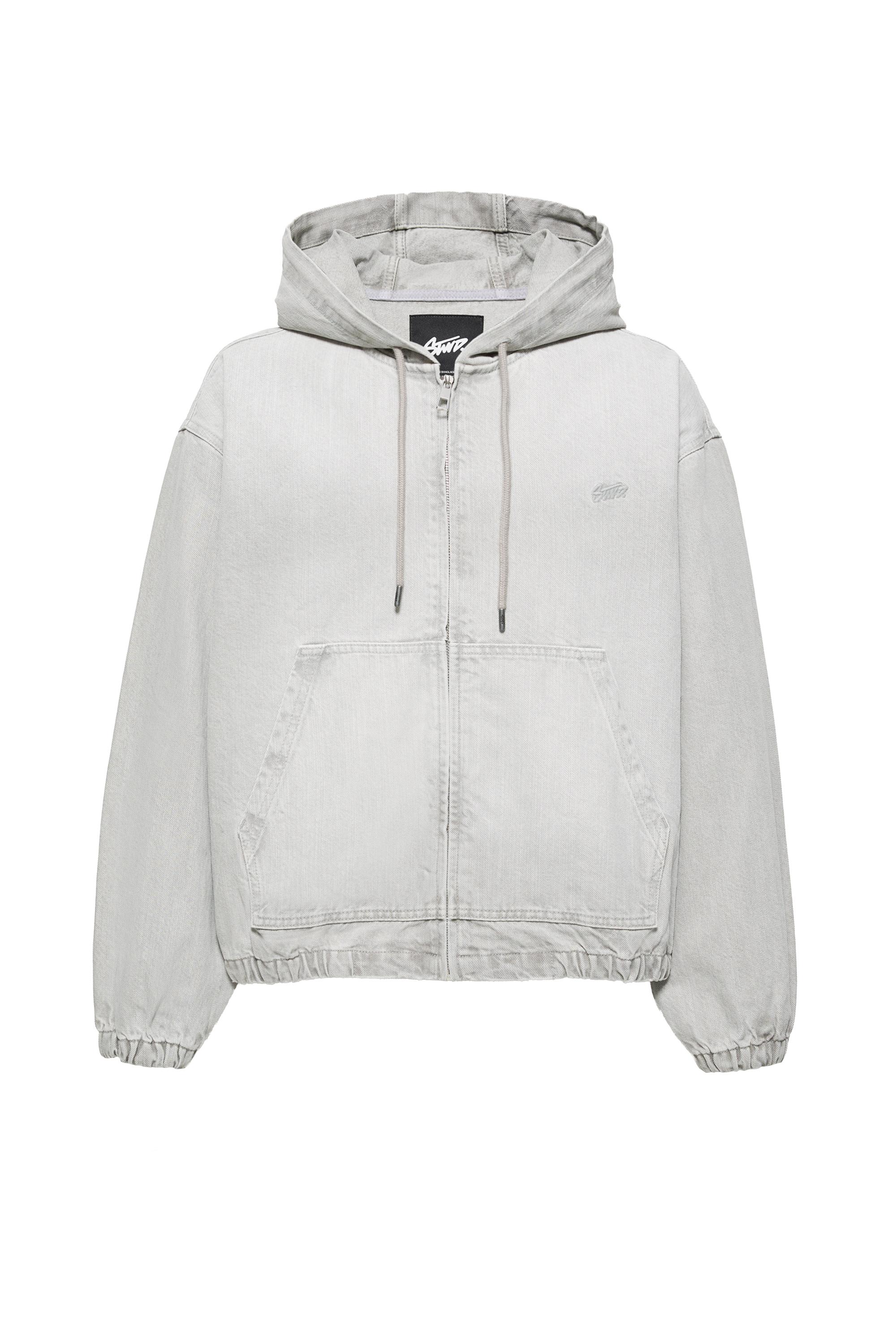 Pull&Bear Kapüşonlu fermuarlı STWD denim ceket görsel 2