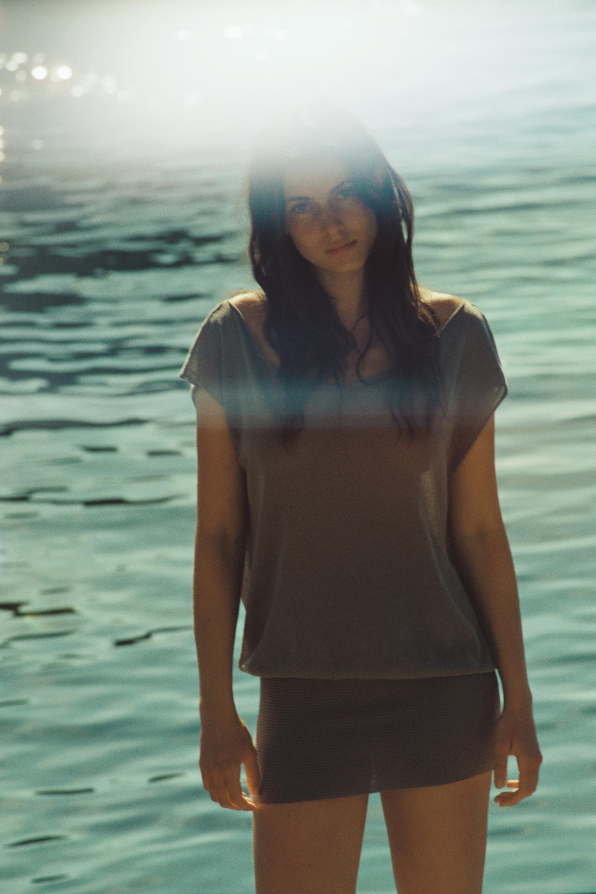 Elastic waist top — Steel