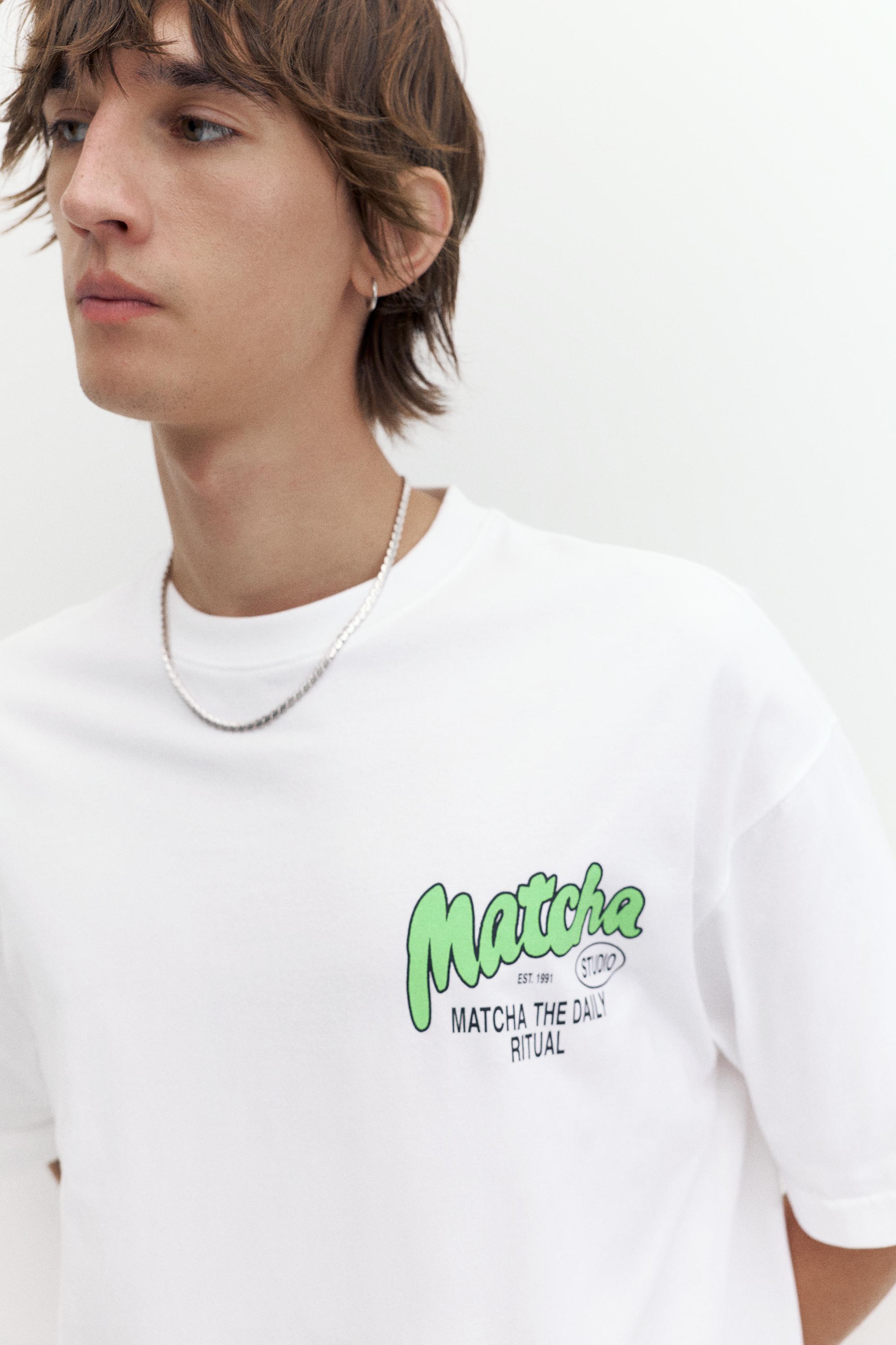 STWD Matcha graphic T-shirt — White