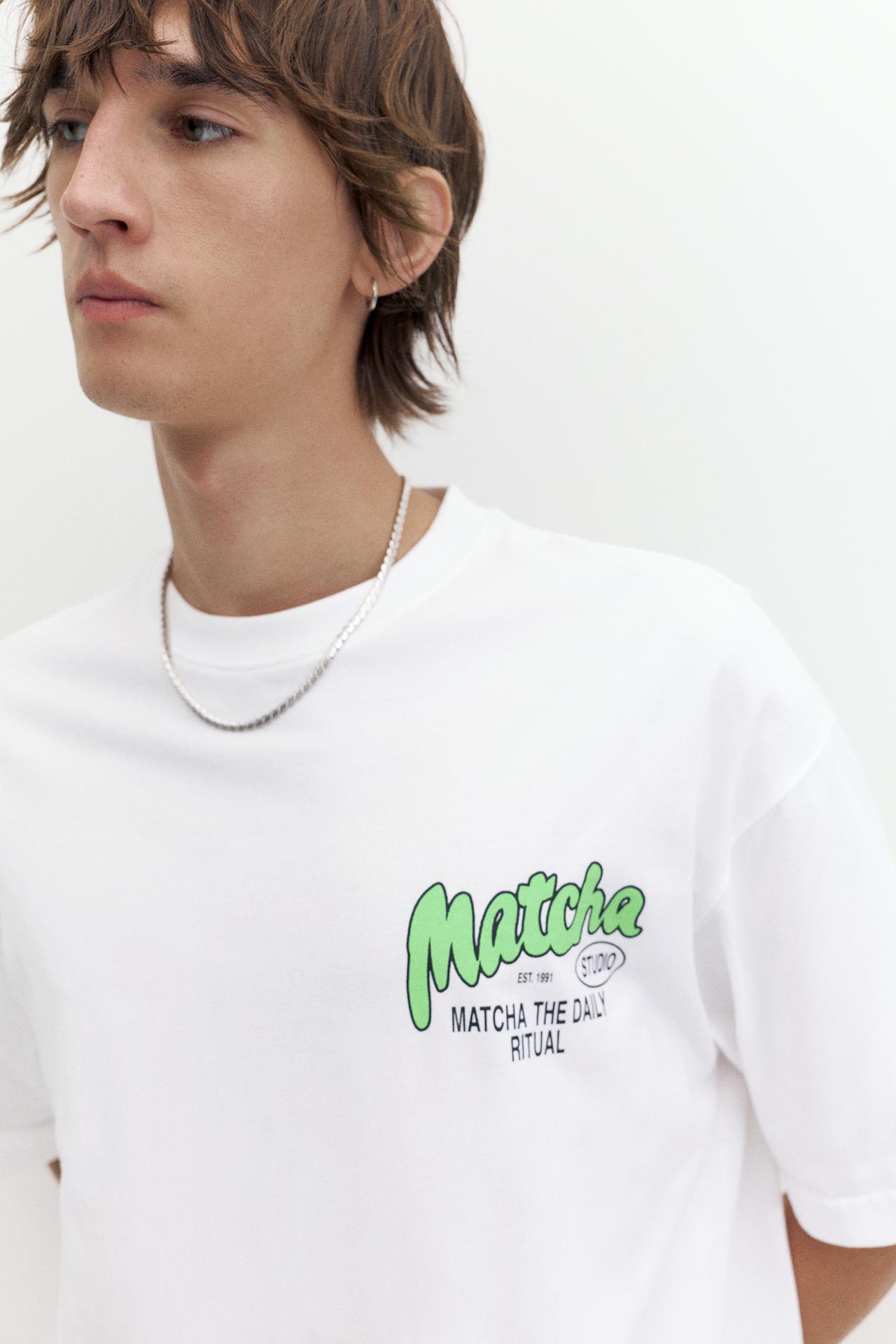 STWD Matcha graphic T-shirt — White