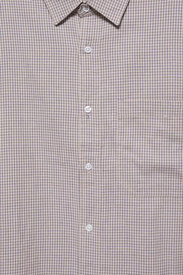 Double sleeve check shirt — Sand/Blue 6