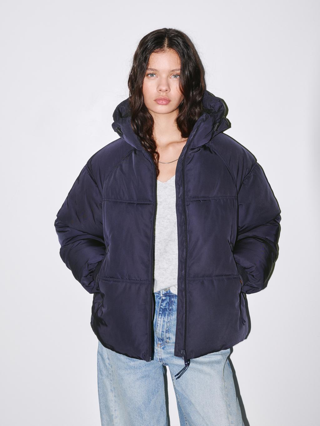 Chaqueta acolchada capucha PULL&BEAR - Main Image