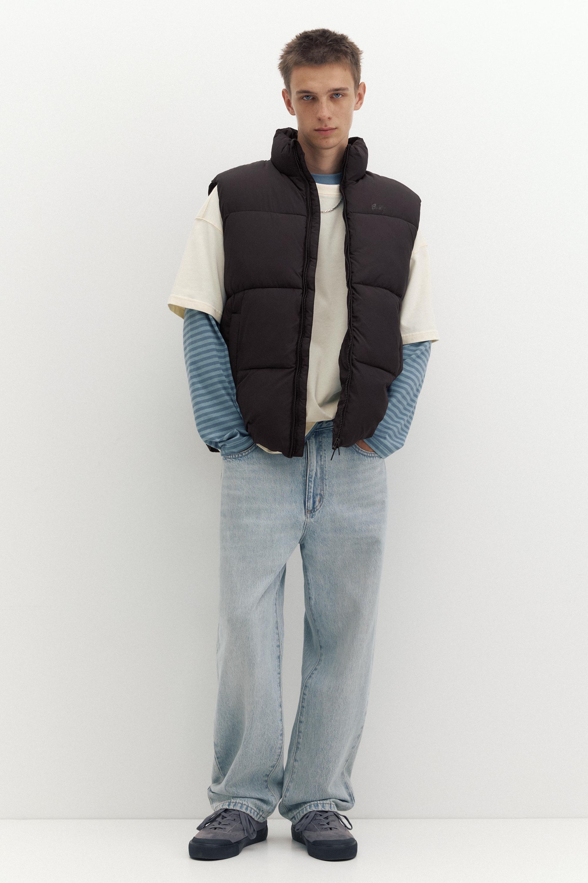 STWD quilted gilet — Black