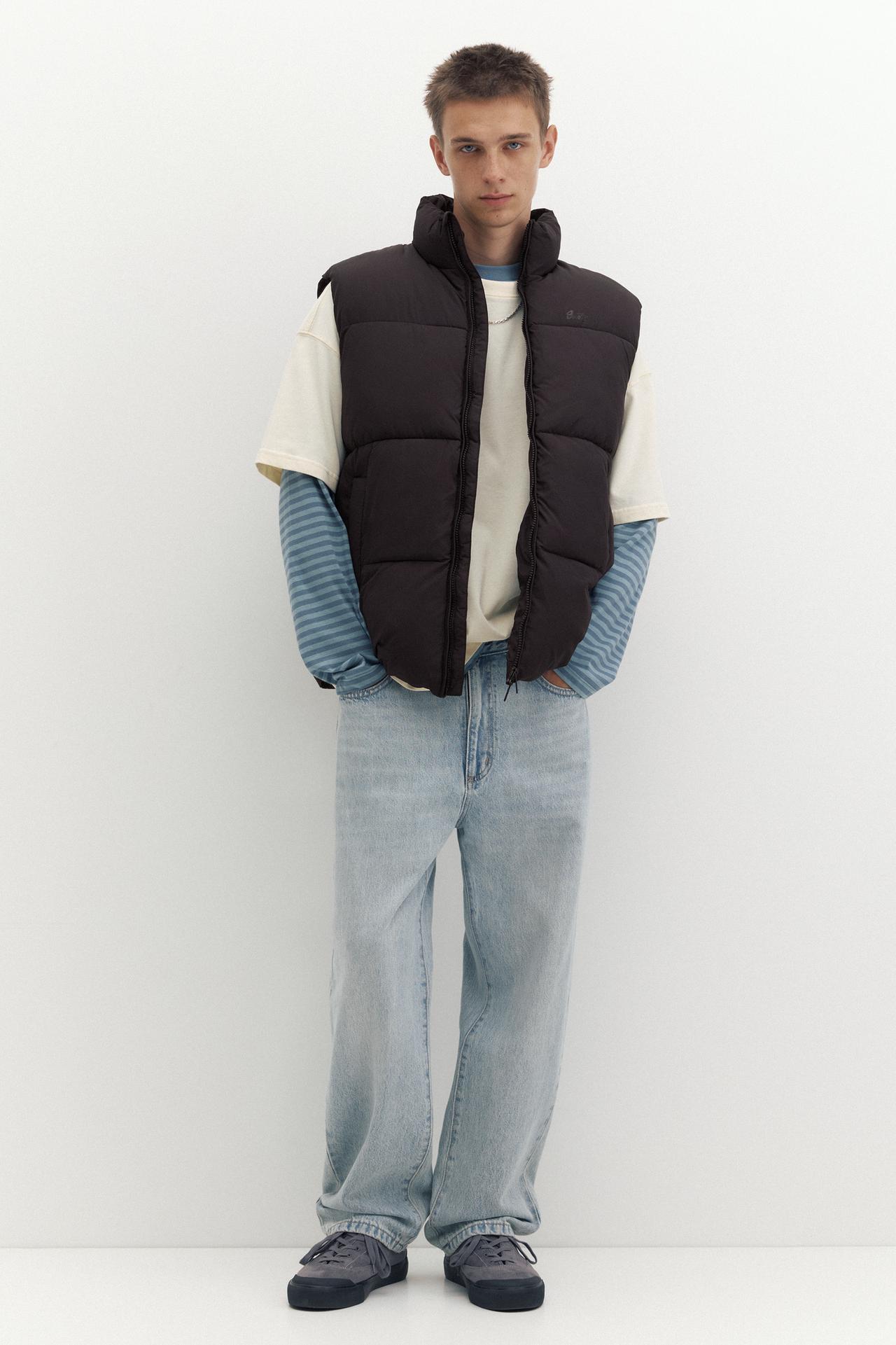 STWD quilted gilet — Black