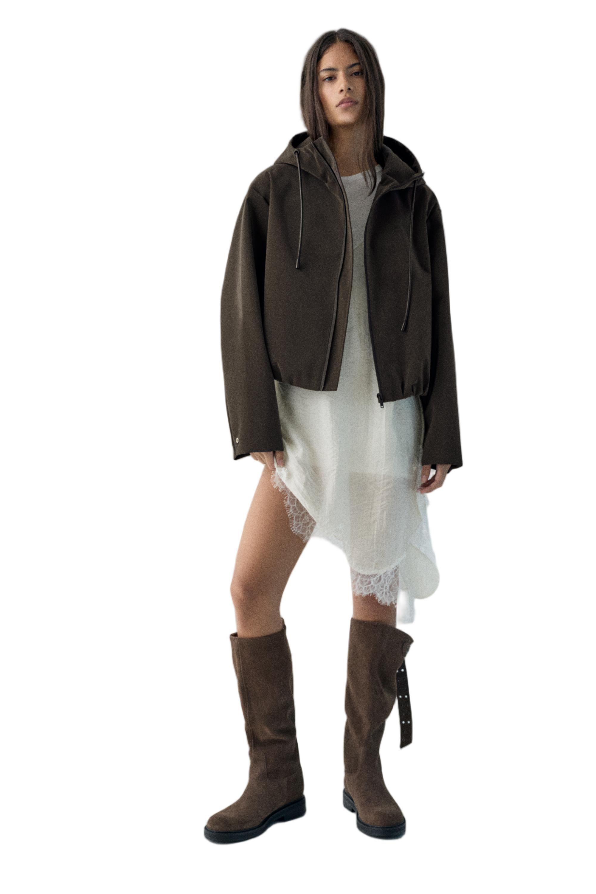 Kısa kapüşonlu yağmurluk - Görsel 16