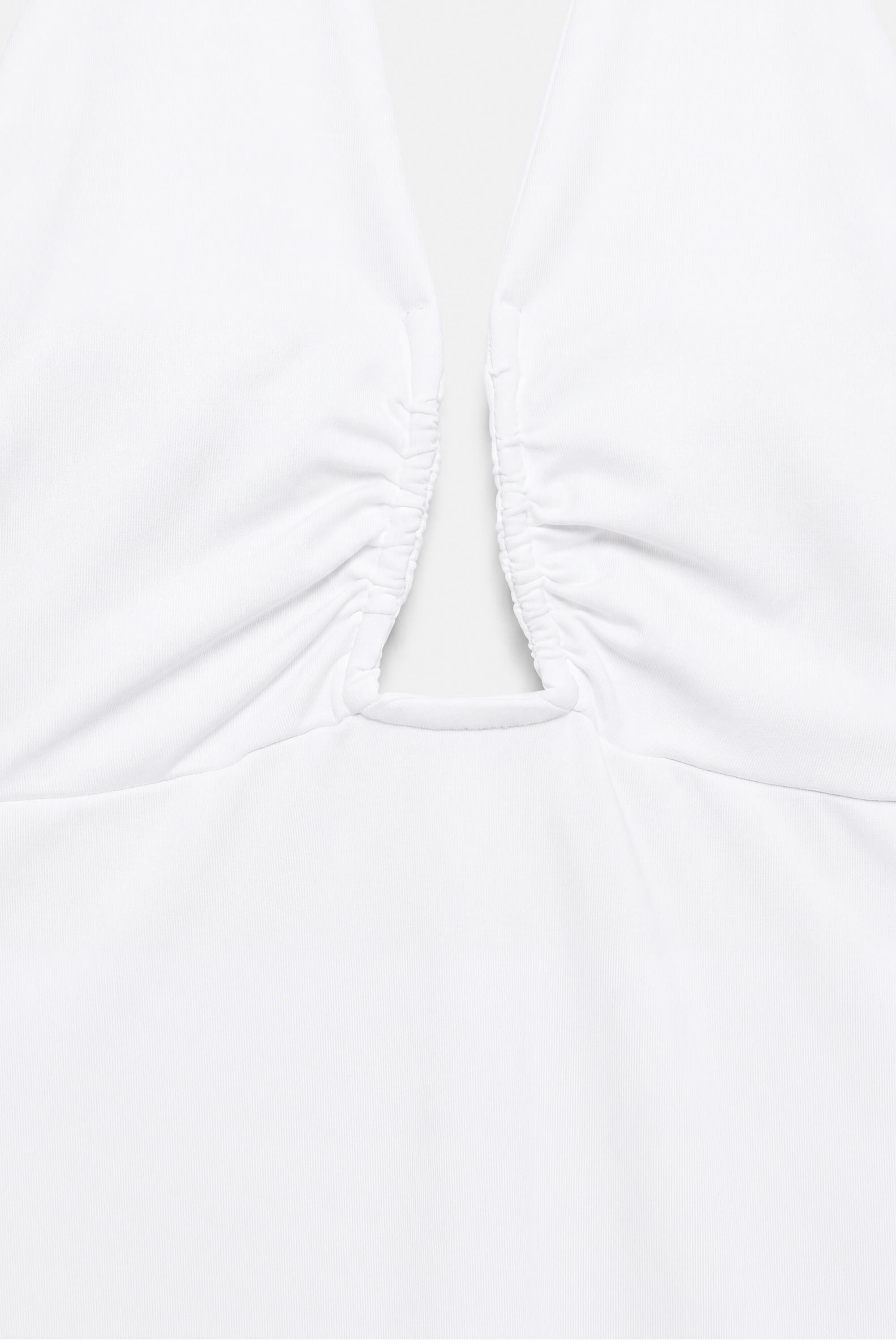 Gathered halterneck bodysuit — White
