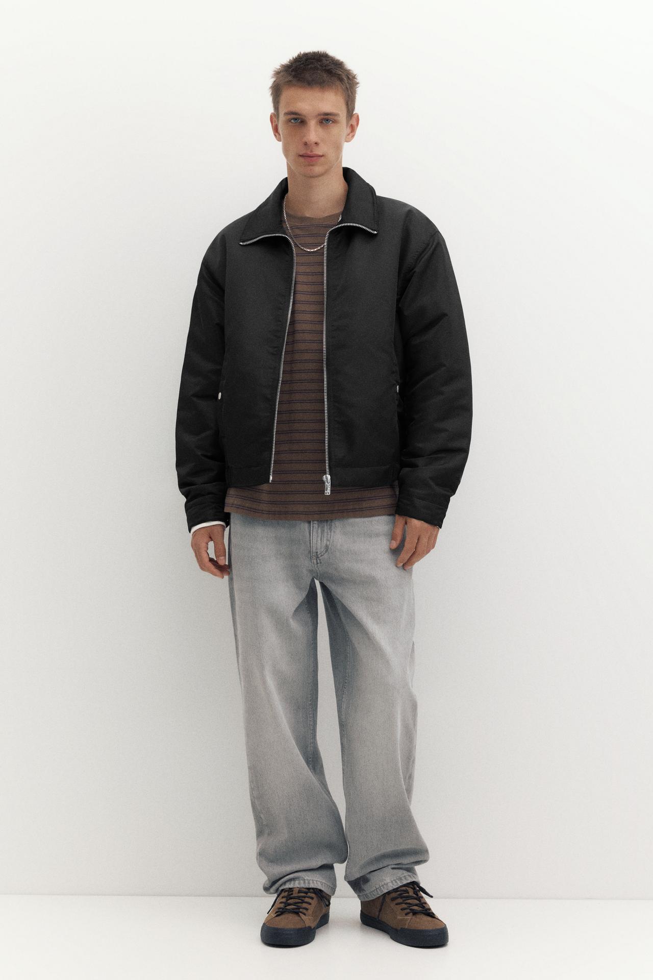 Boxy bomber jacket — Black