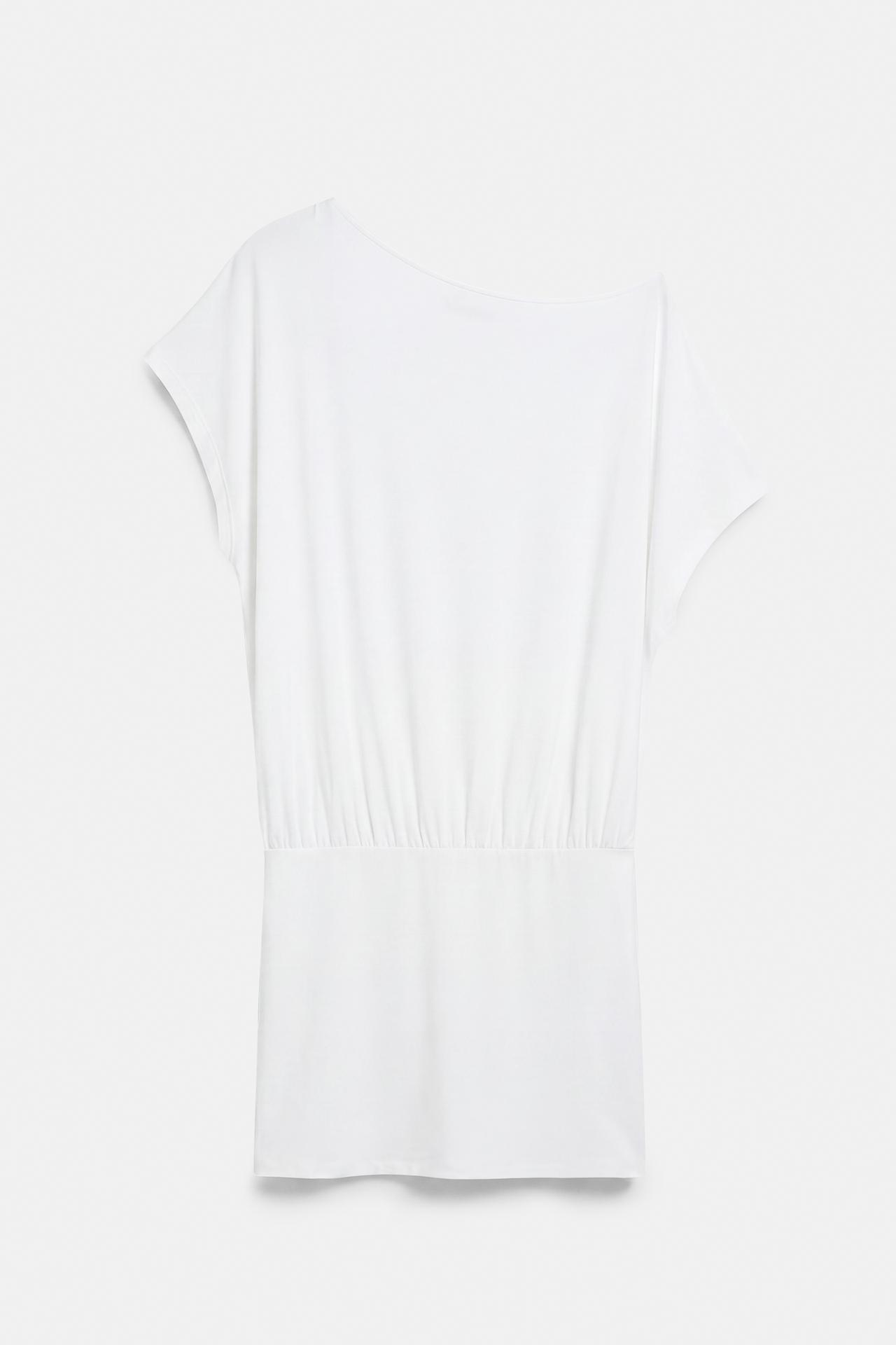 Short asymmetric dress — White