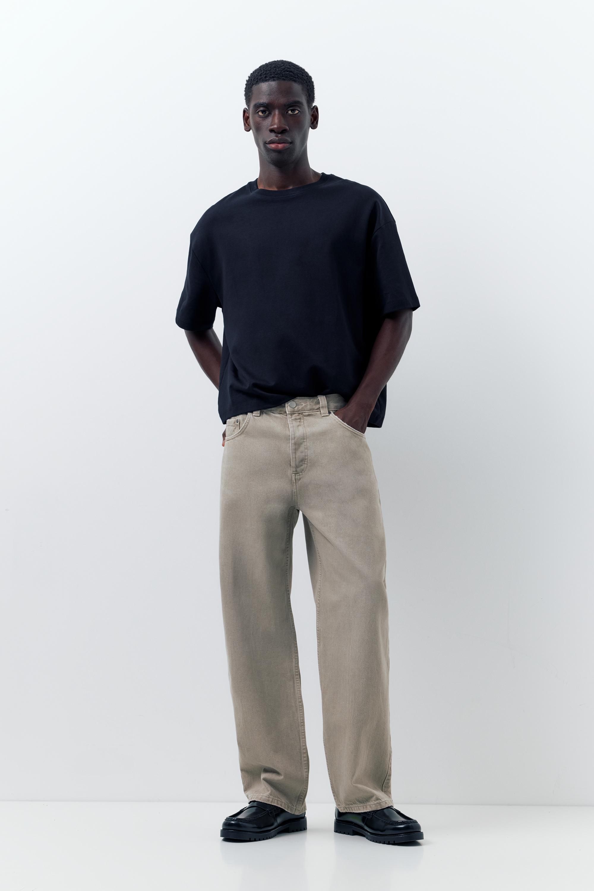 Regular straight-leg jeans — Pale grey