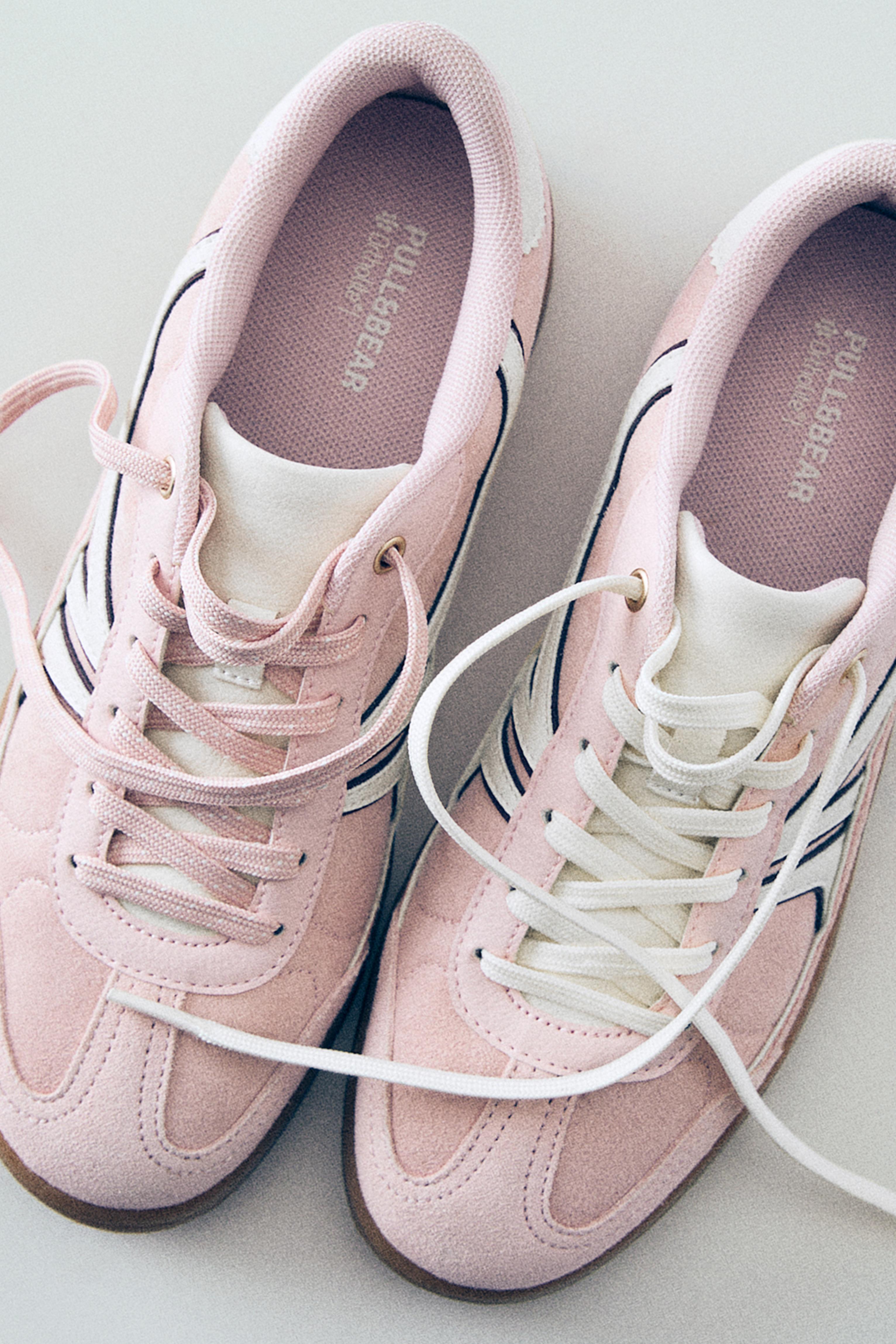 Lace-up retro trainers — Pink