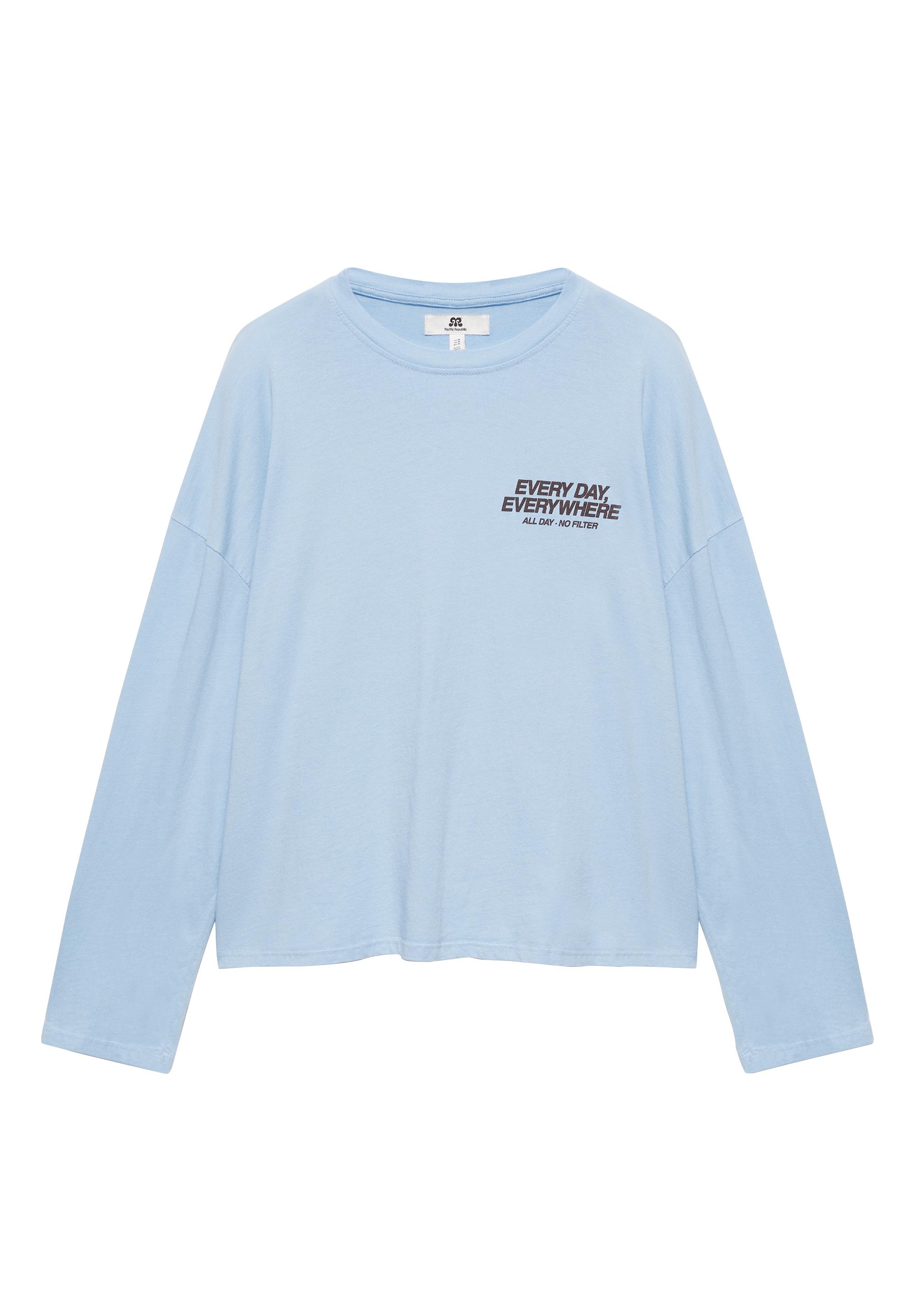 Oversize graphic T-shirt — Pastel blue