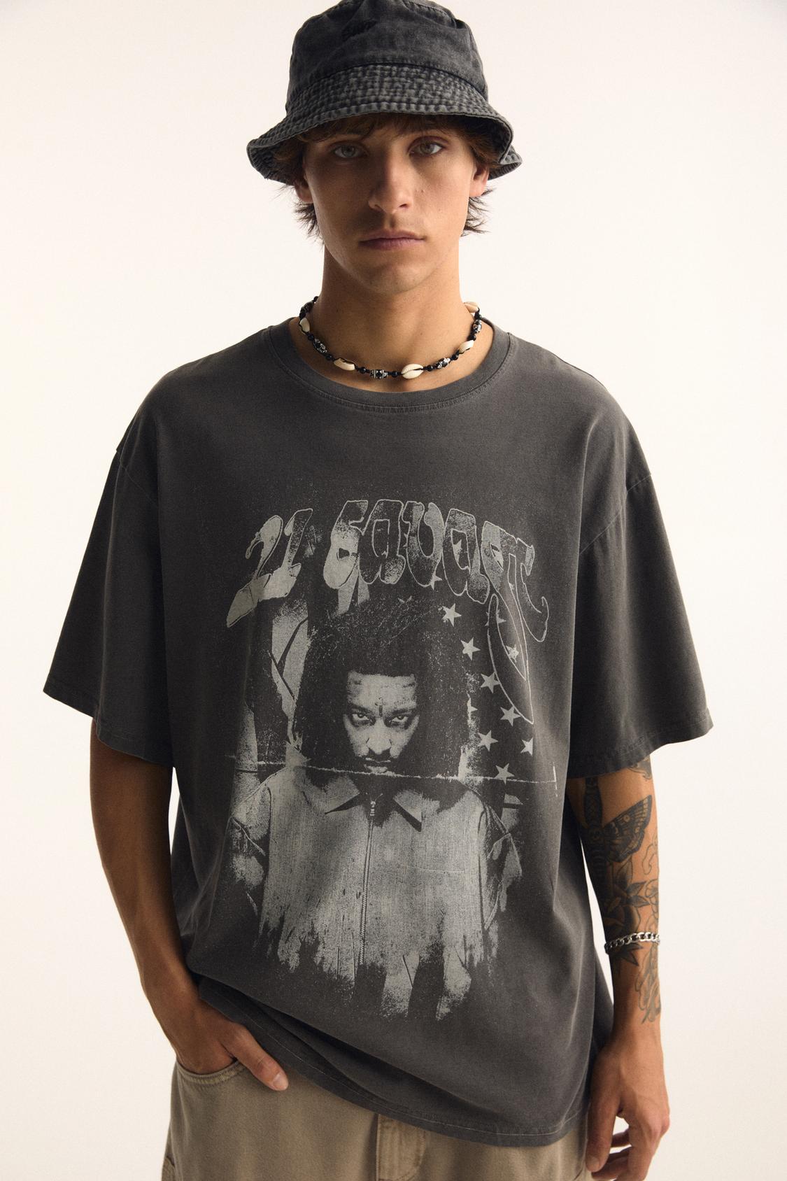 T-Shirt Kurzarm 21 Savage - PULL&BEAR