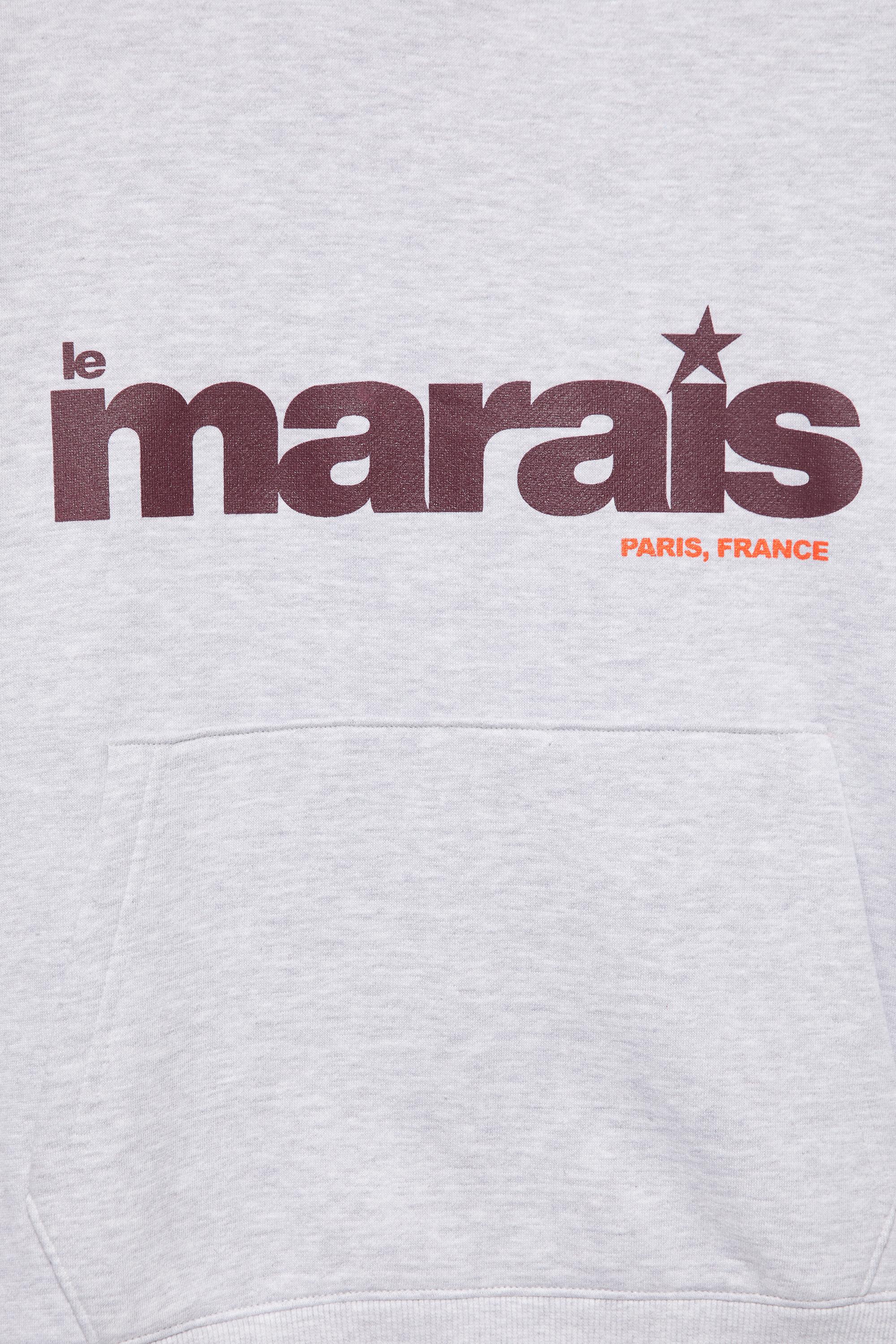 Graphic hoodie — Grey marl