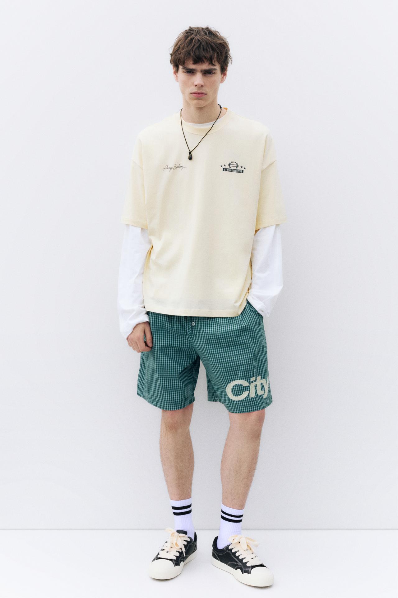 STWD boxy-fit graphic T-shirt — Lime