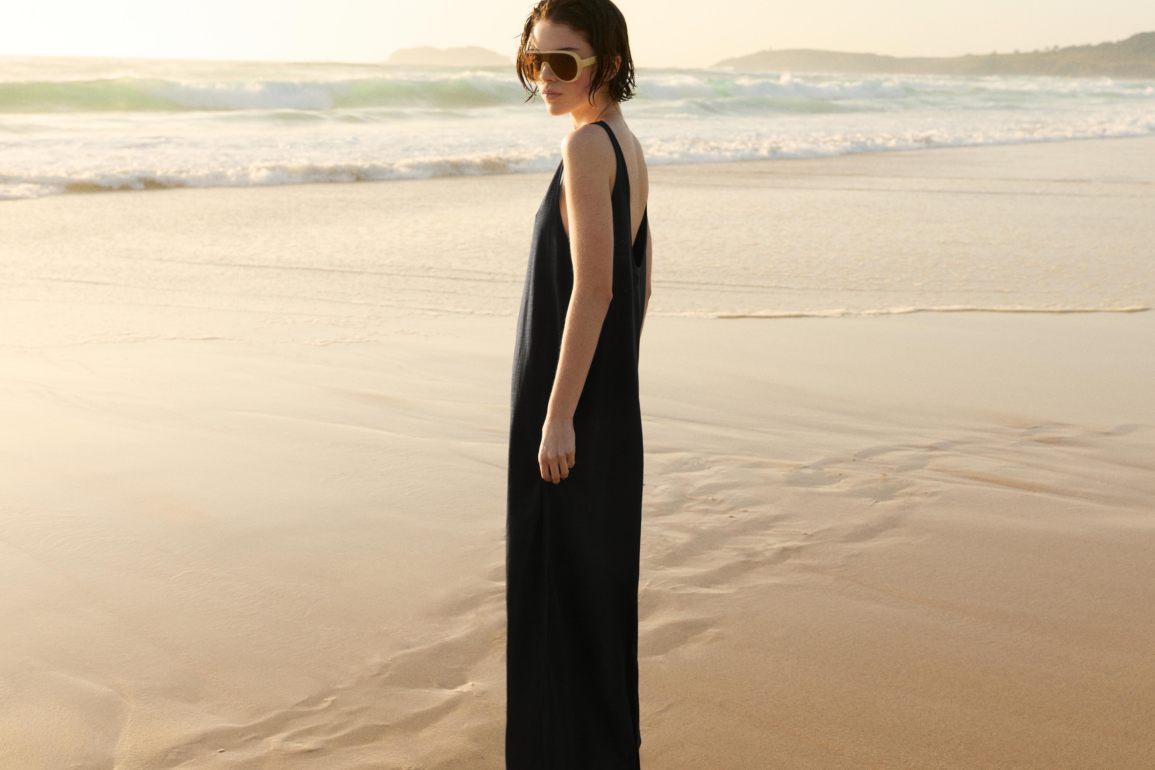 Strappy midi dress — Anthracite grey