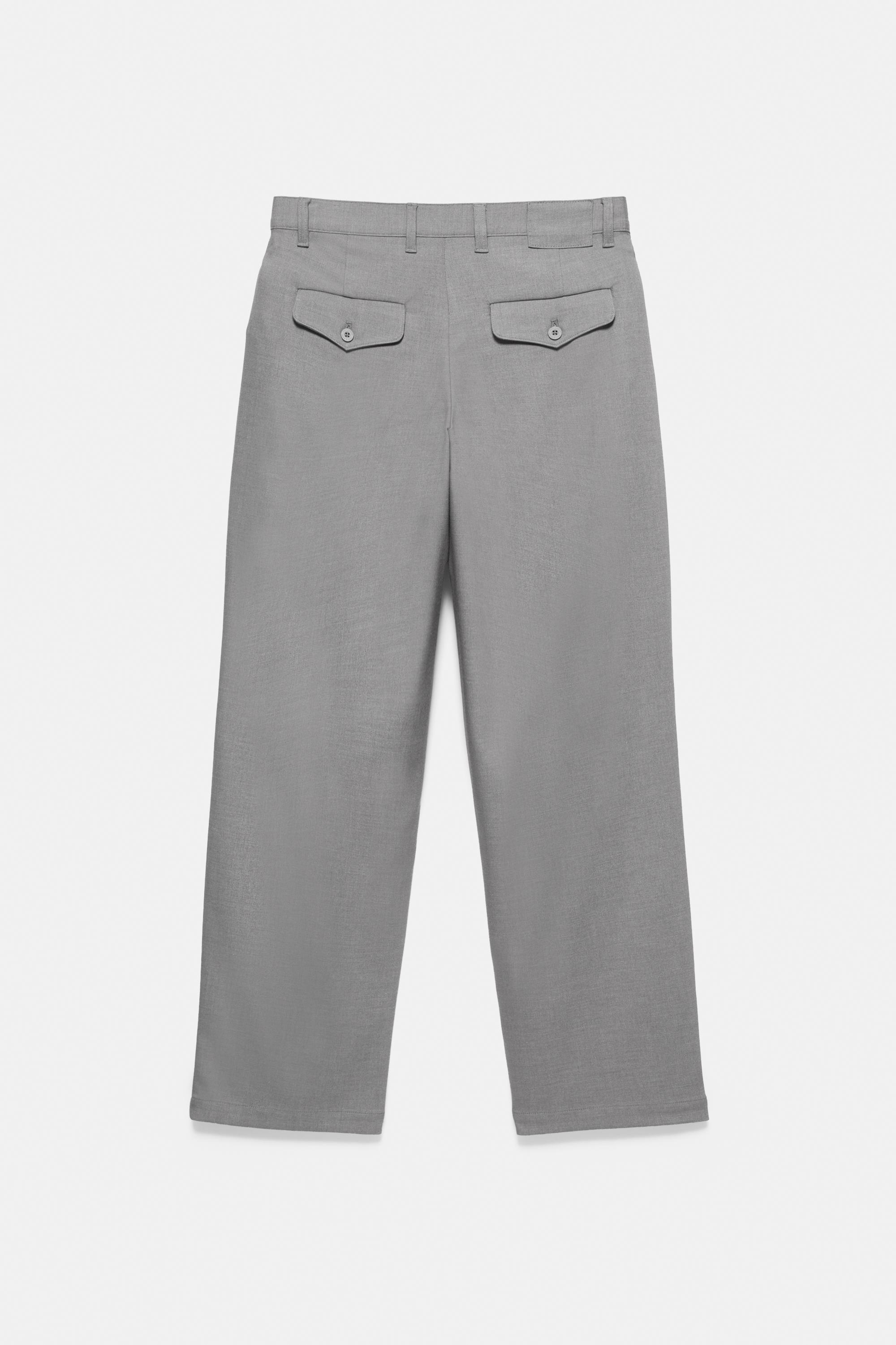 Darted tailored straight trousers — Grey