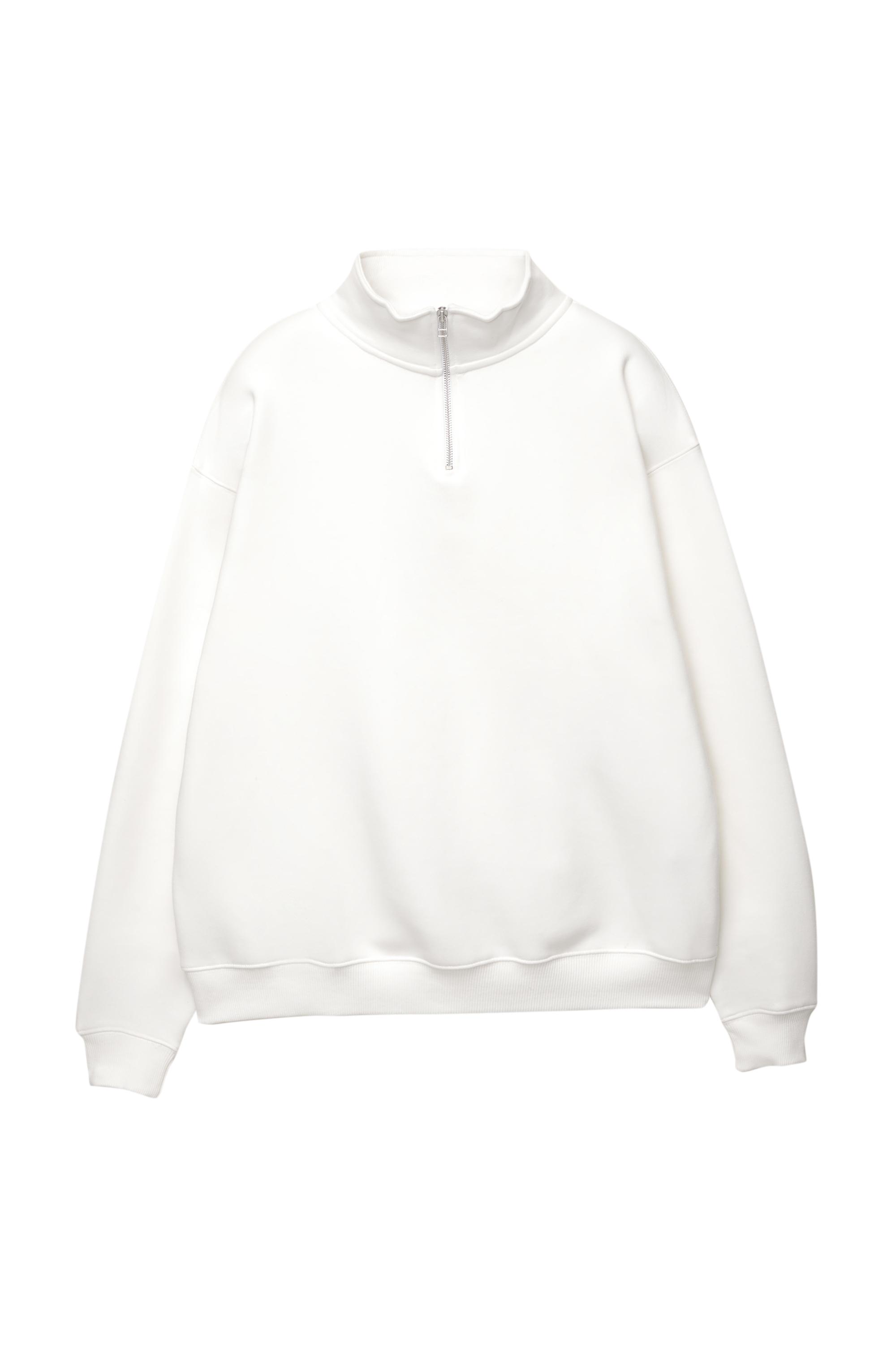 Fermuarlı dik yaka basic sweatshirt - Görsel 20