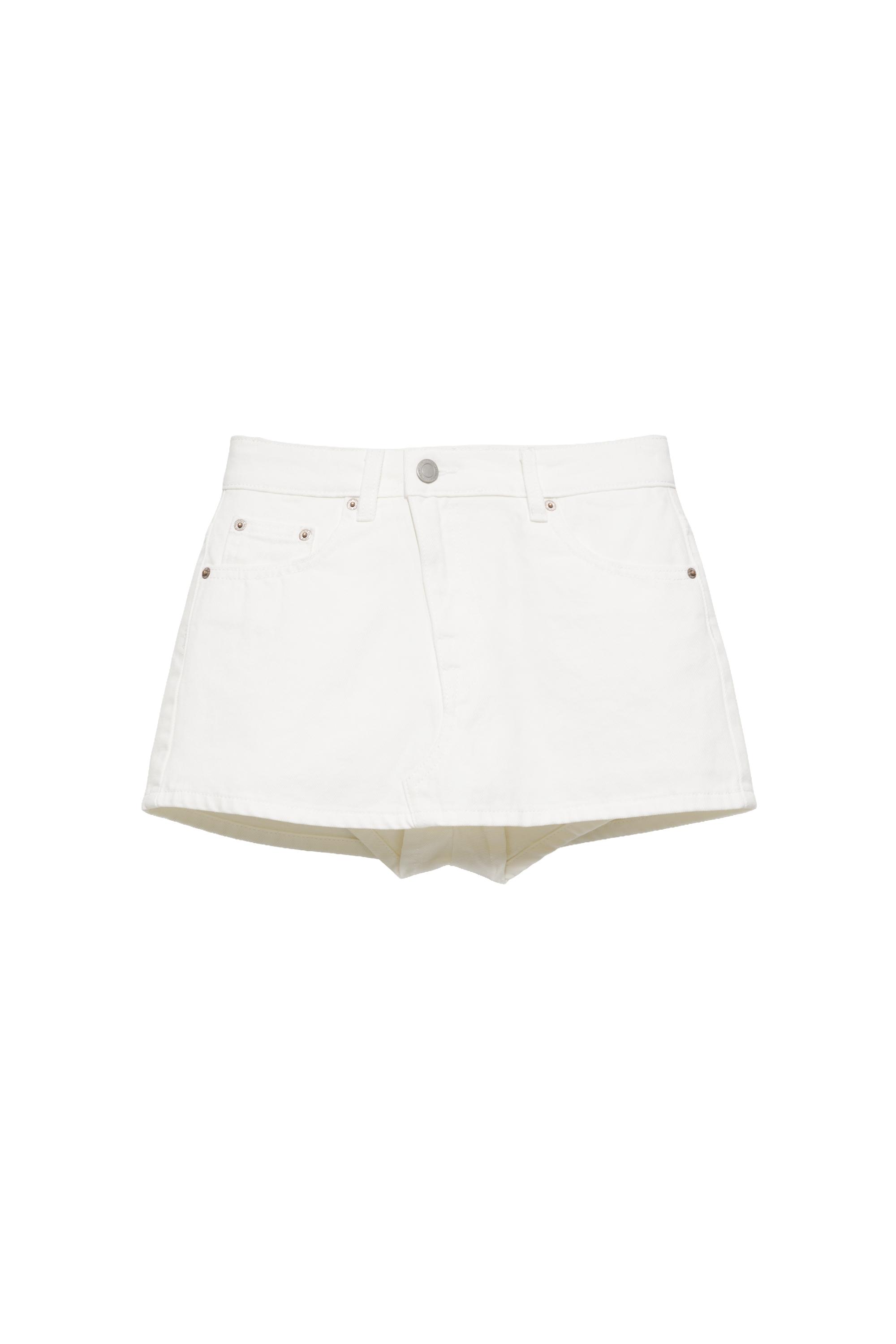 Pull&Bear Çapraz belli denim şort etek görsel 4