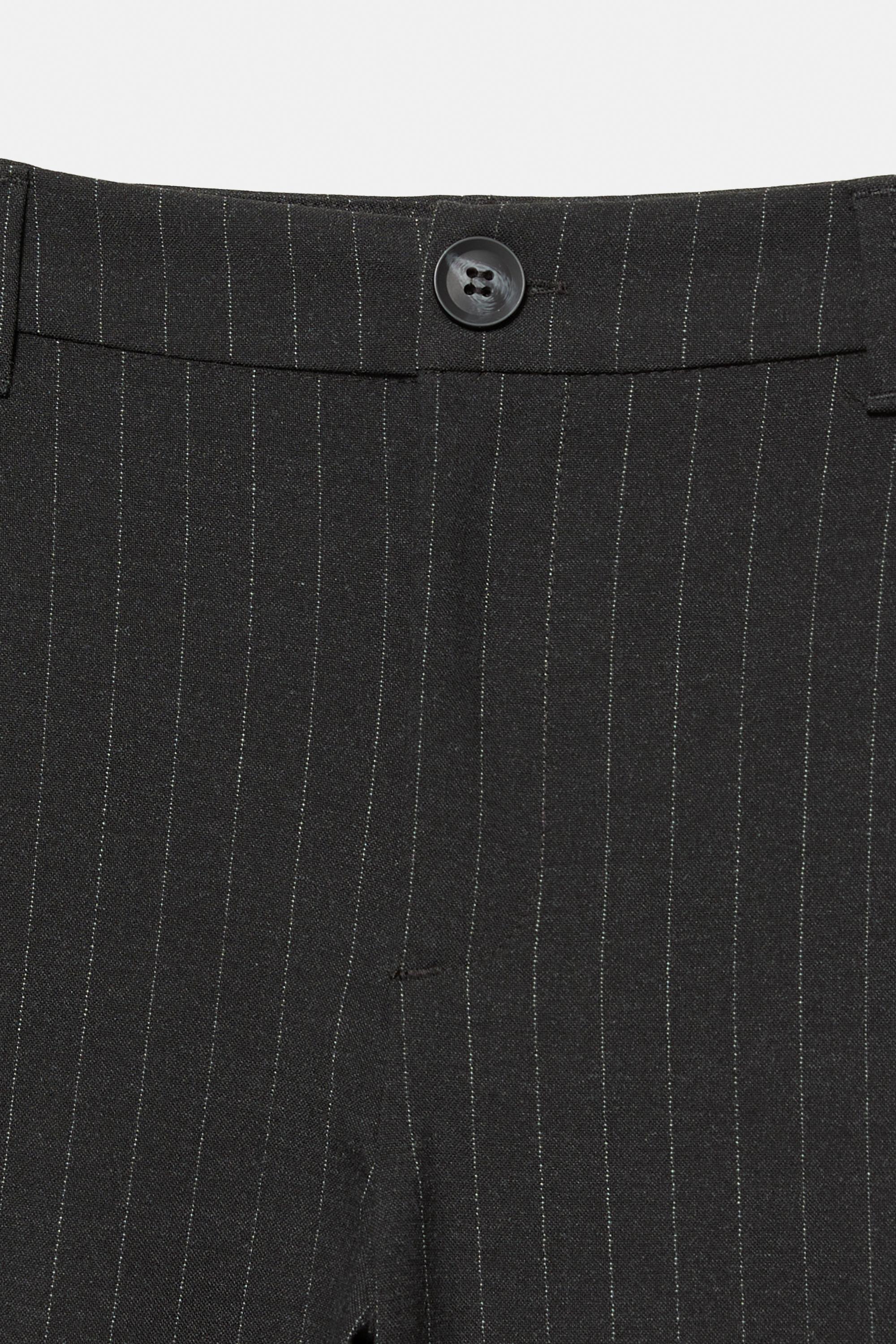 Smart high-waist straight-leg trousers — Dark grey