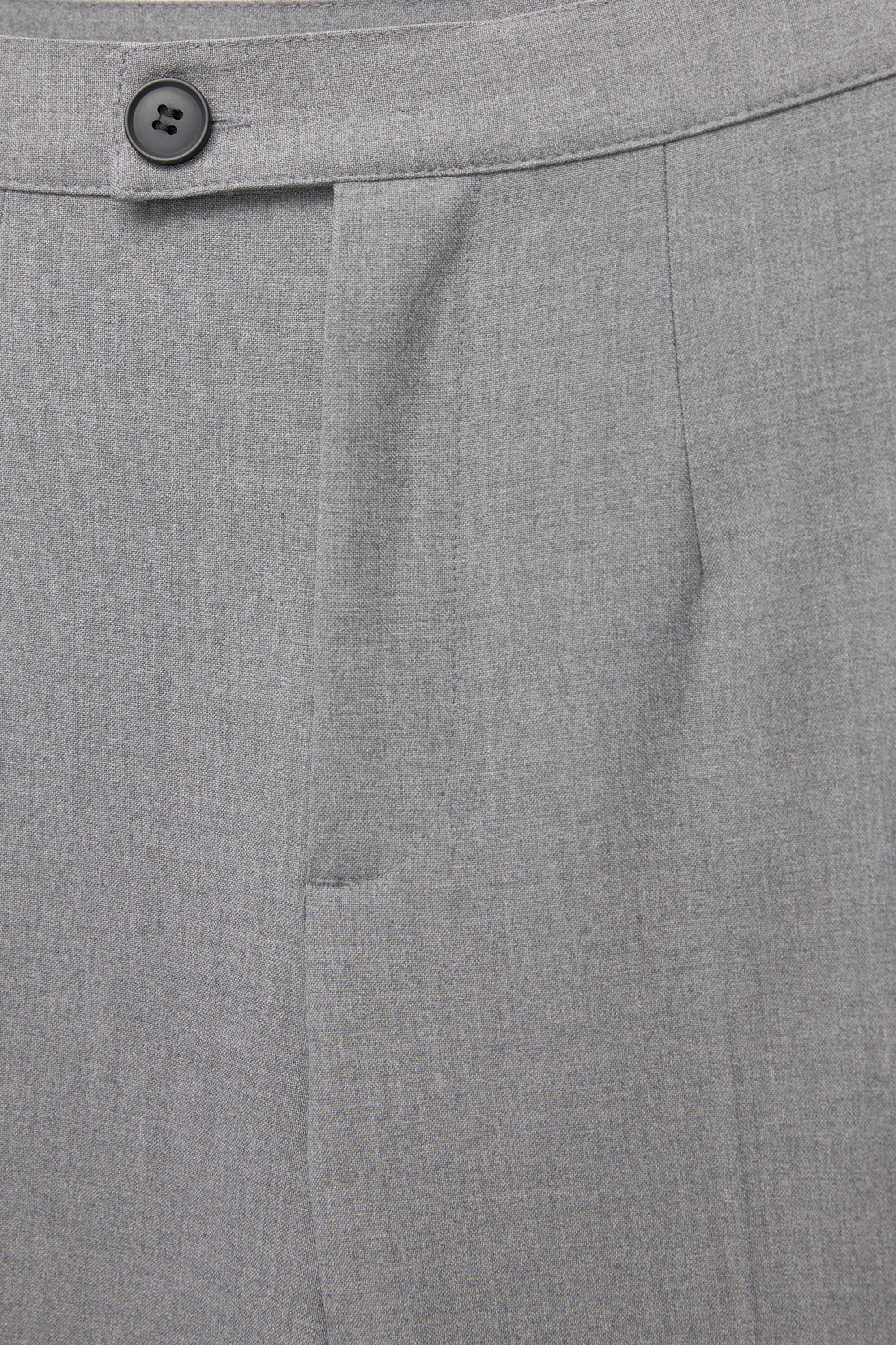 Straight-leg darted trousers — Medium grey