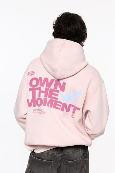 Graphic sweatshirt with hood — Pink 3