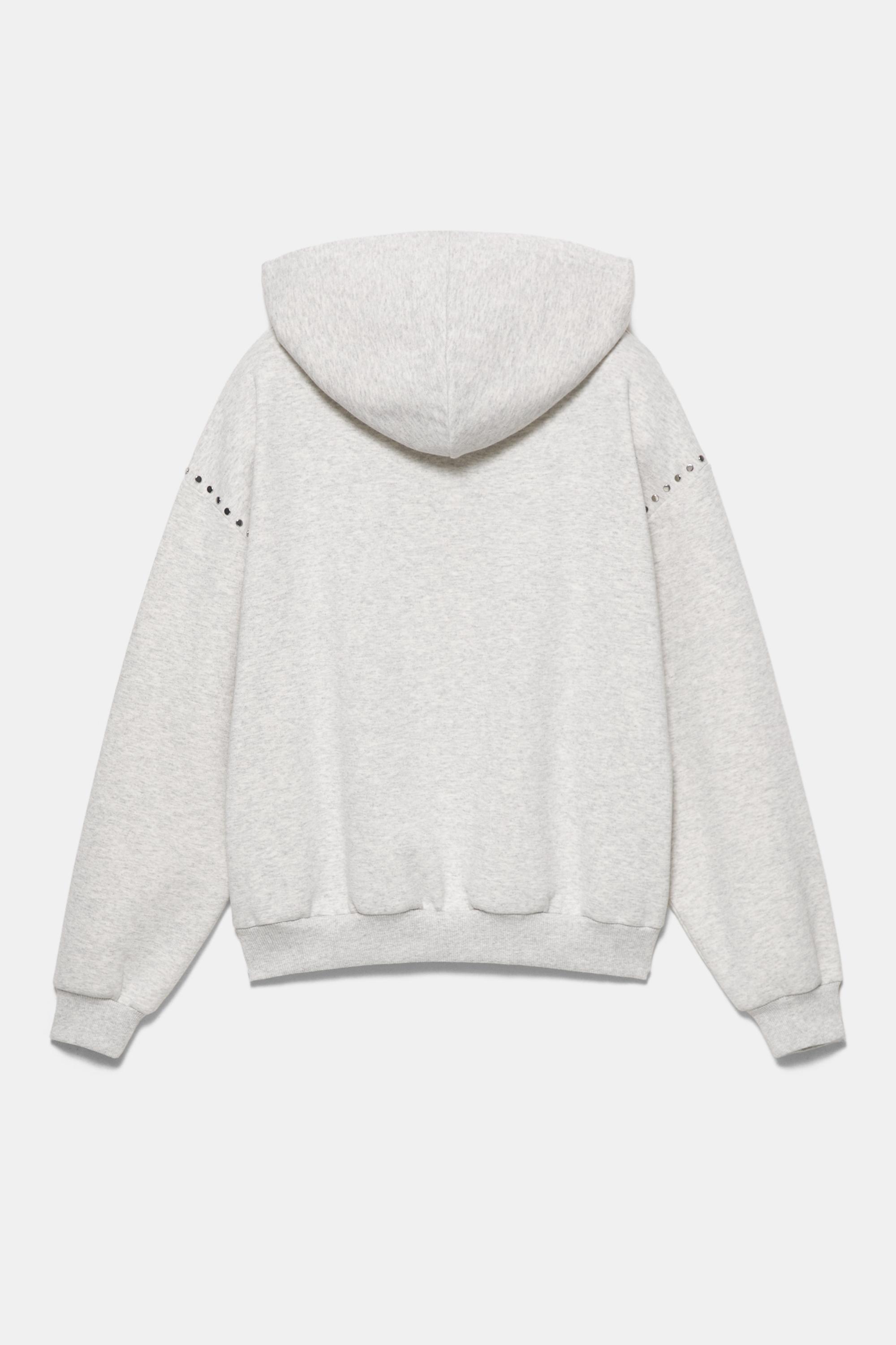 Çıtçıtlı kapüşonlu sweatshirt