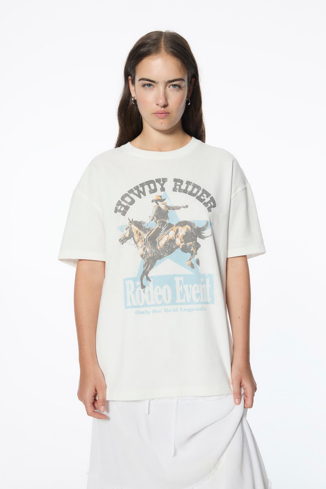 T-Shirt mit Grafik im Cowboylook - PULL&BEAR