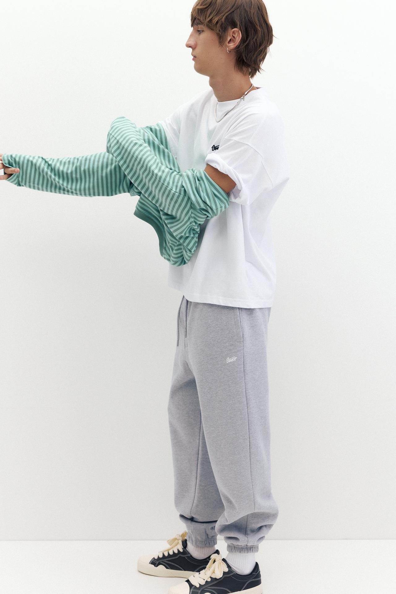 STWD joggers — Grey marl